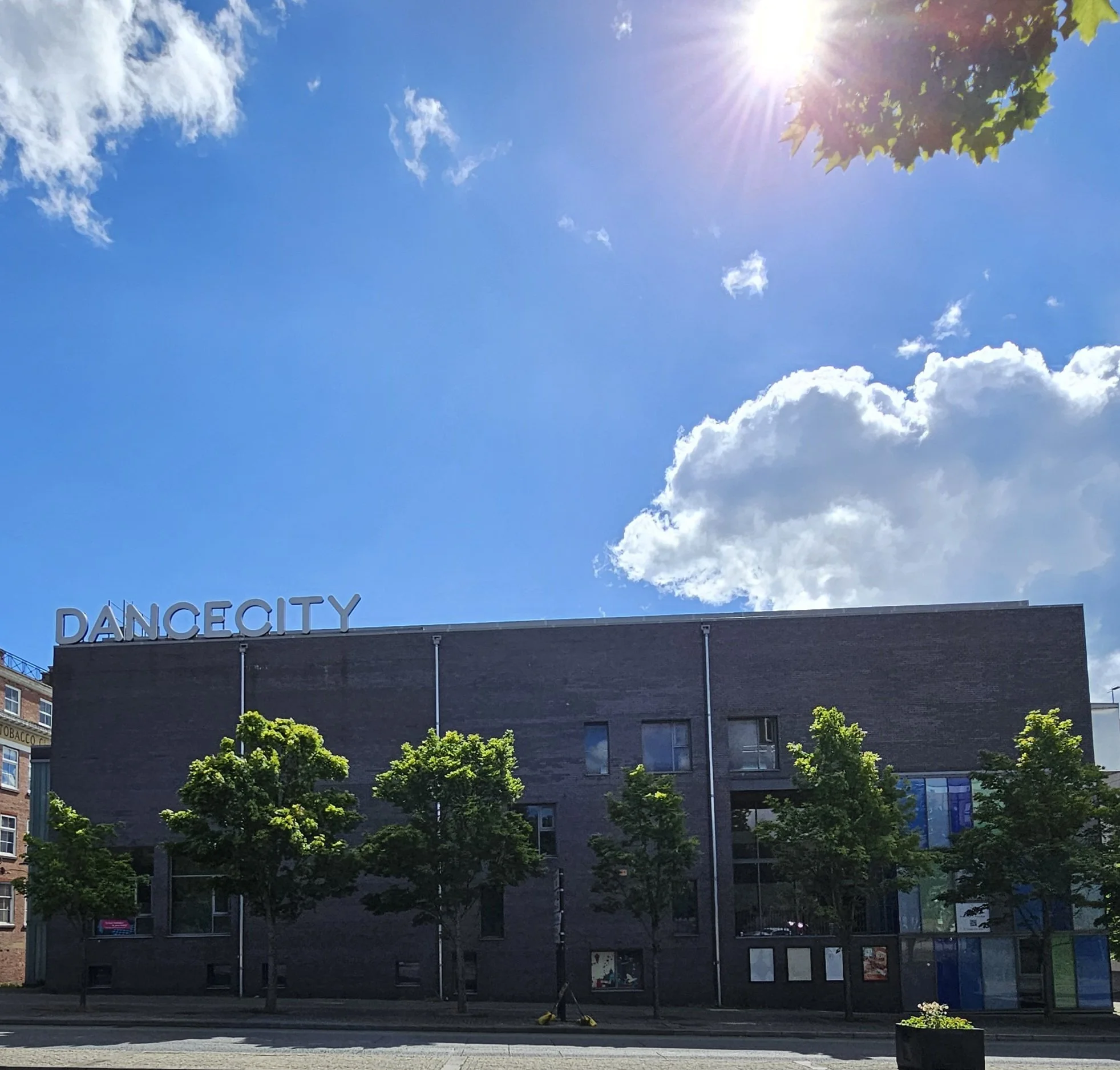 xterior view of the main entrance to Dance City on Temple Street, home of The Movement Clinic Newcastle.