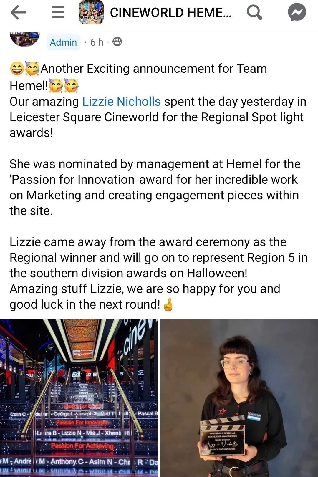 A shoutout by my manager