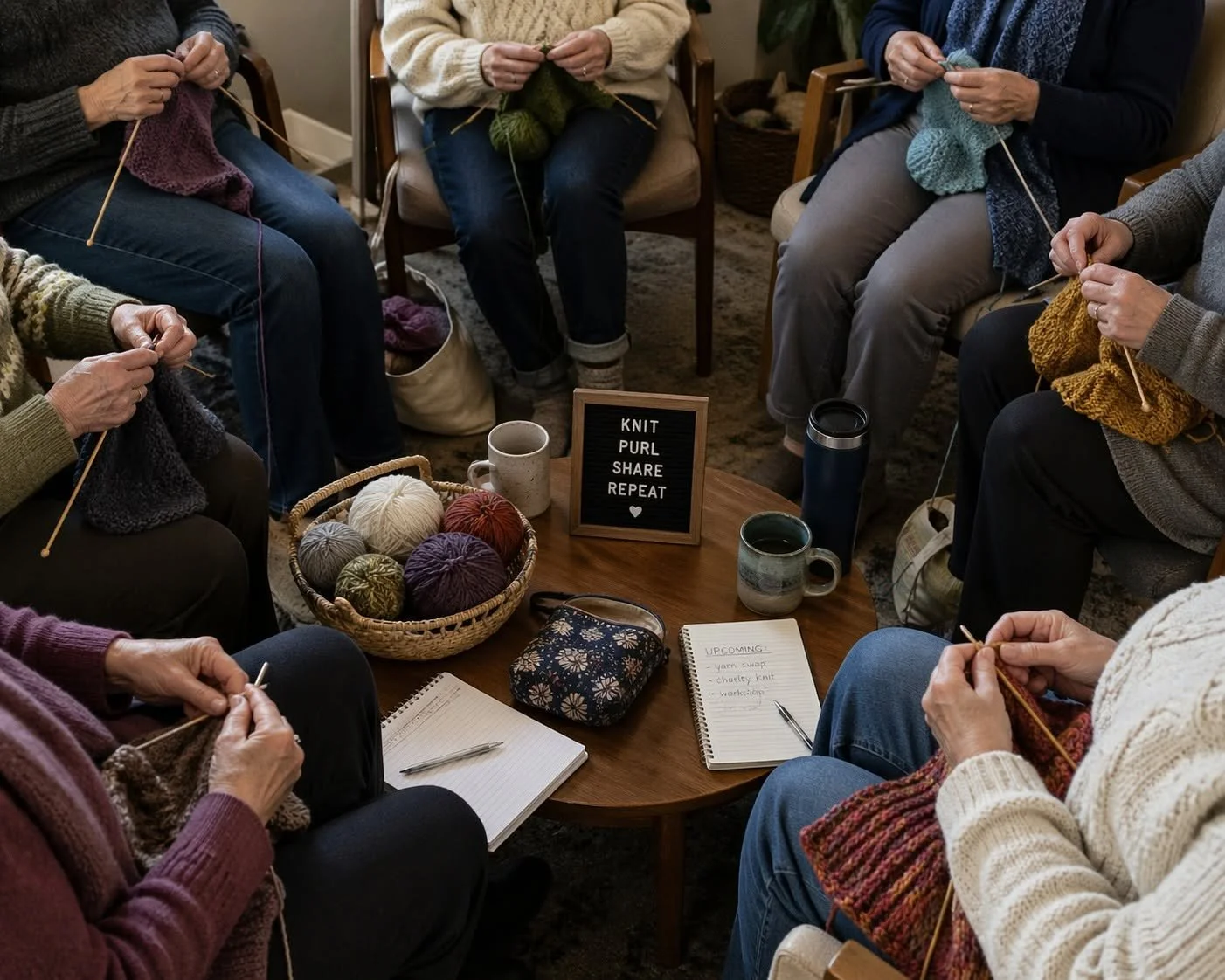 A Social Knit, Crochet, or Craft night