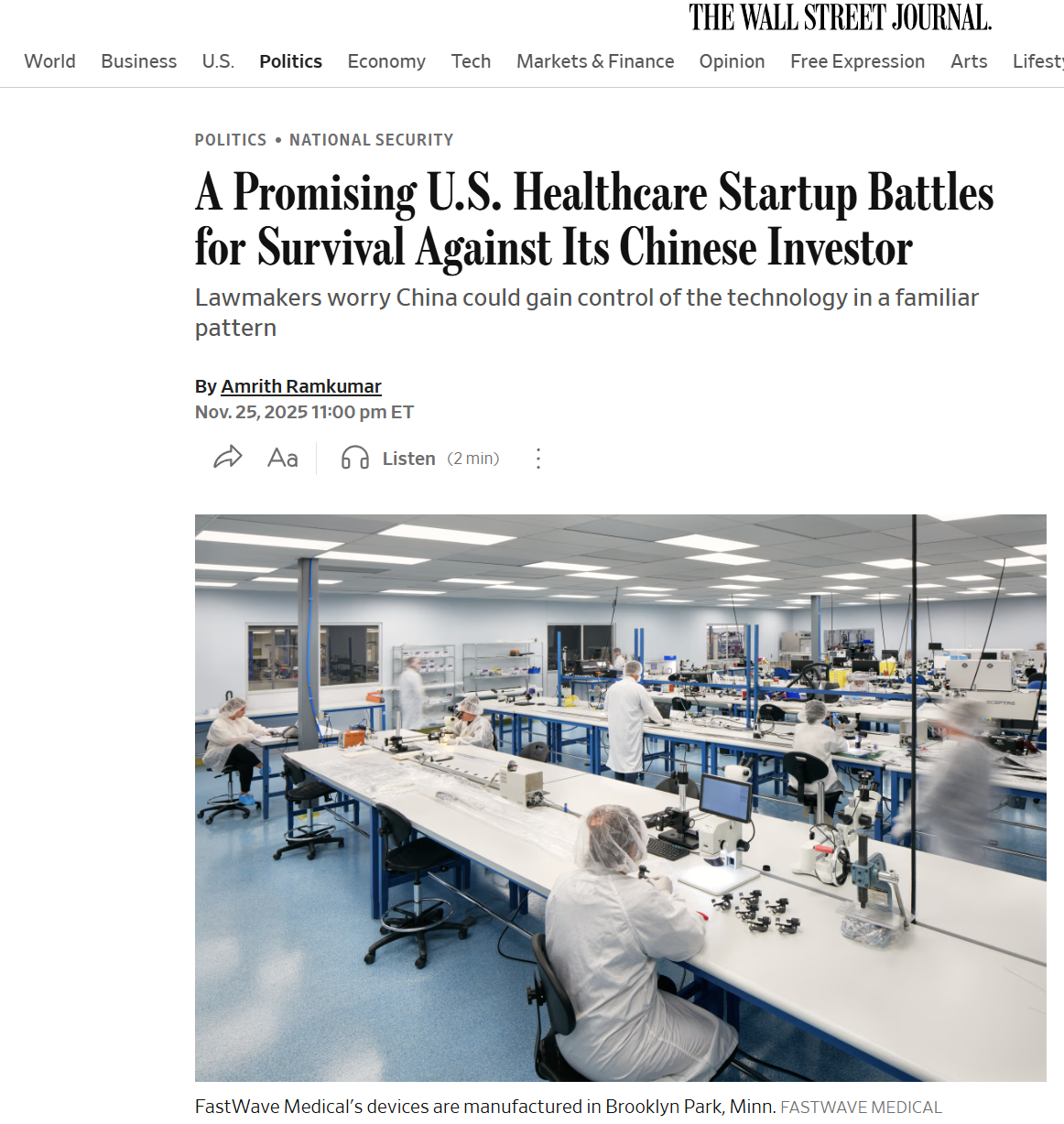 Wall St Journal article