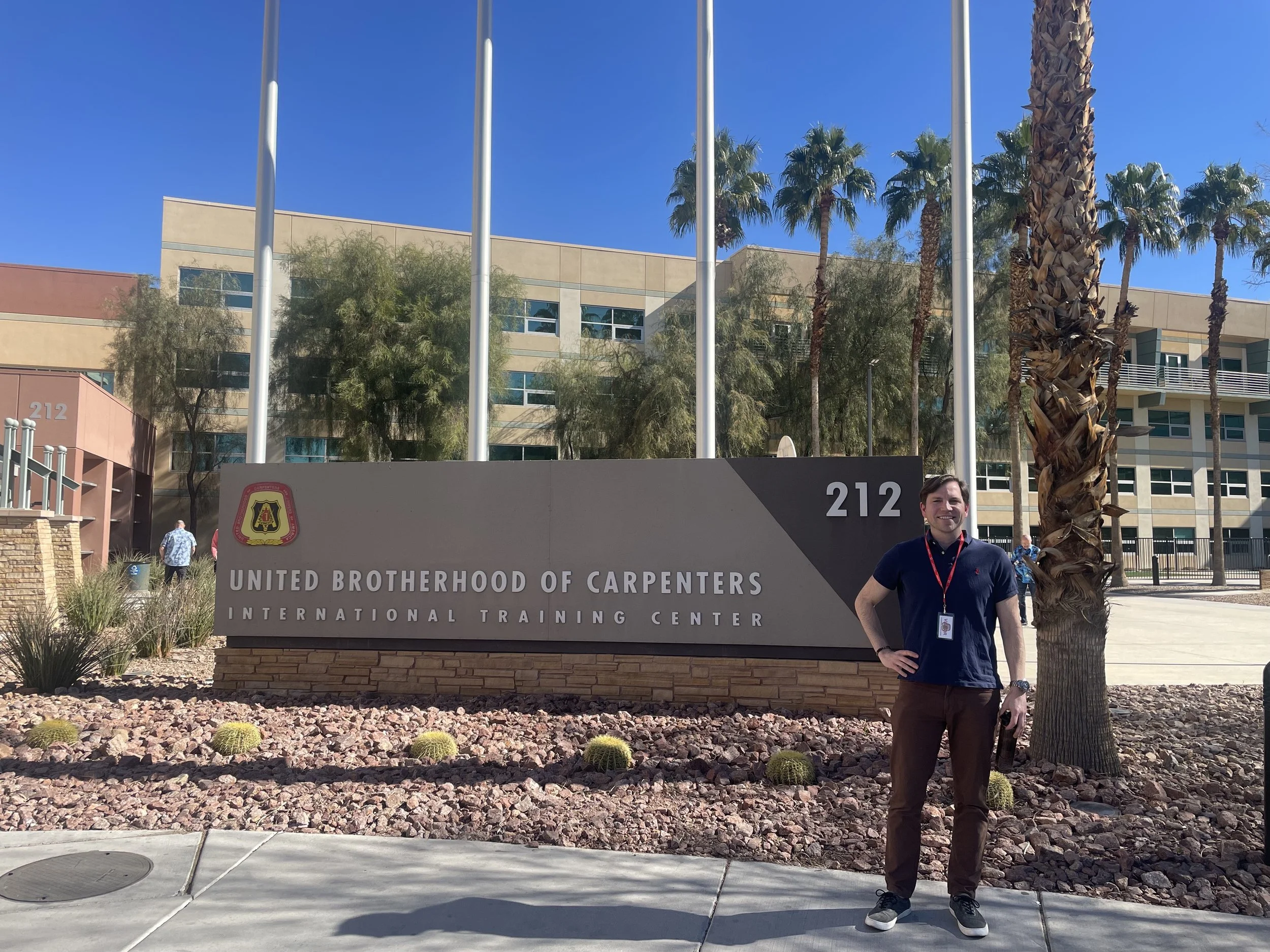 Nat Smith visits carpenters International training center