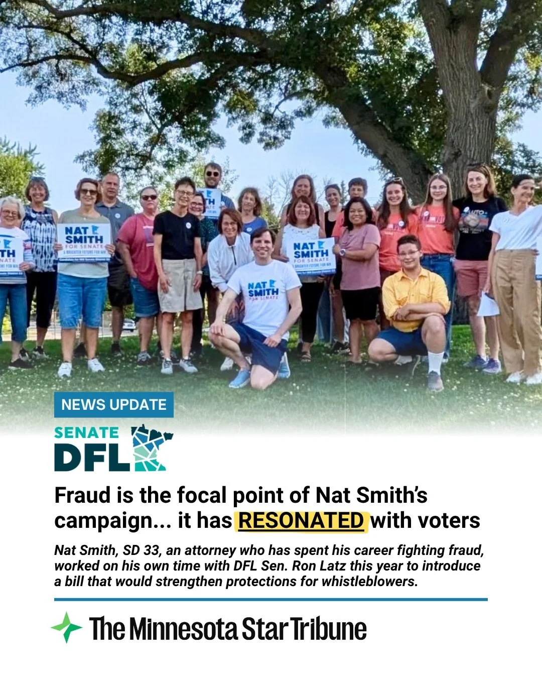 Nat Smith Discusses his work combating fraud with the minnesota star tribune