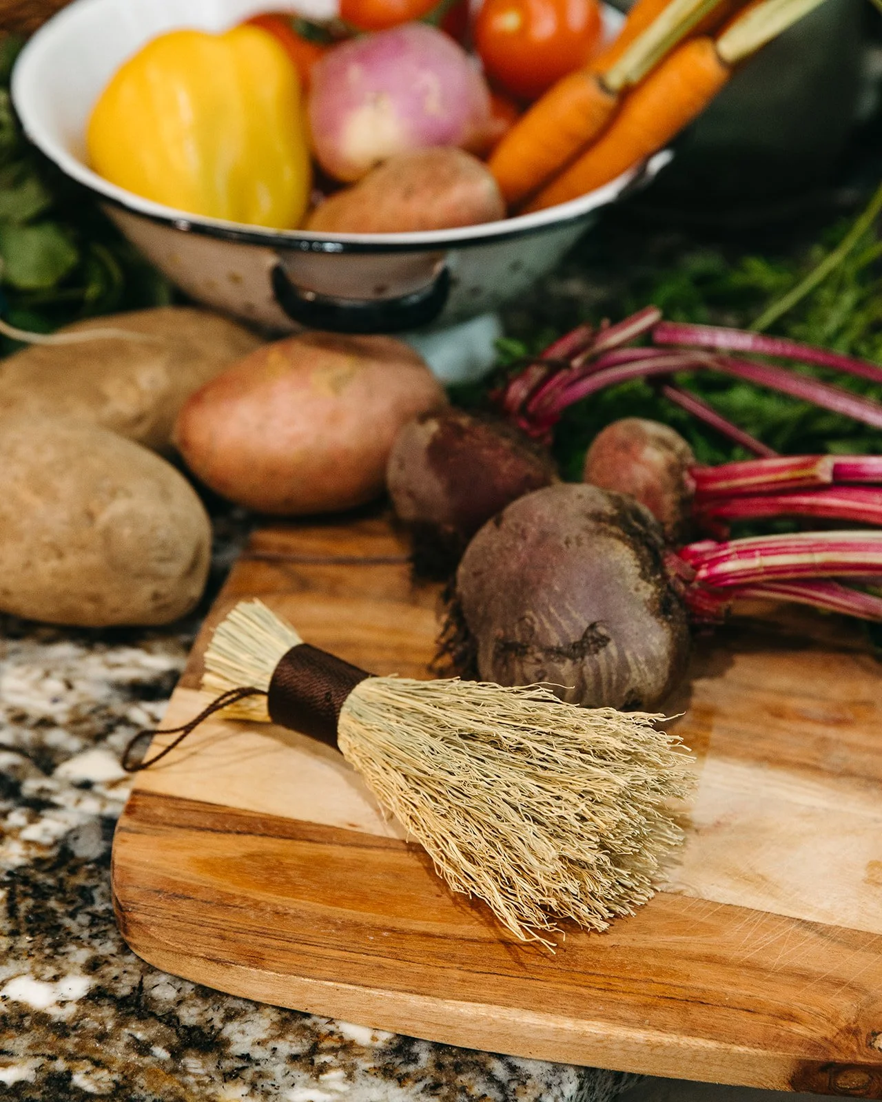 Natural Broomcorn Vegetable Brush