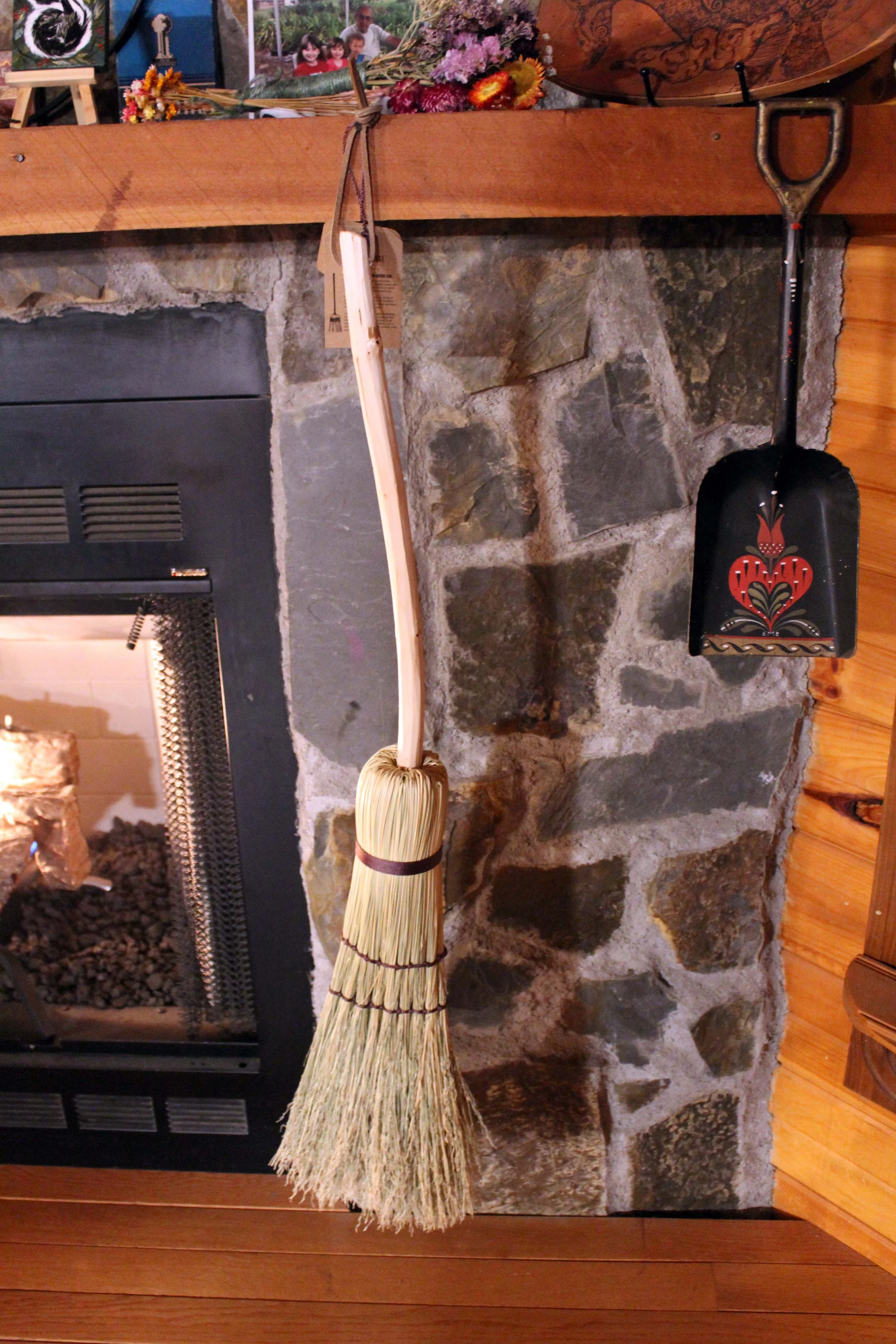 Hearth Broom with Harvested Handle