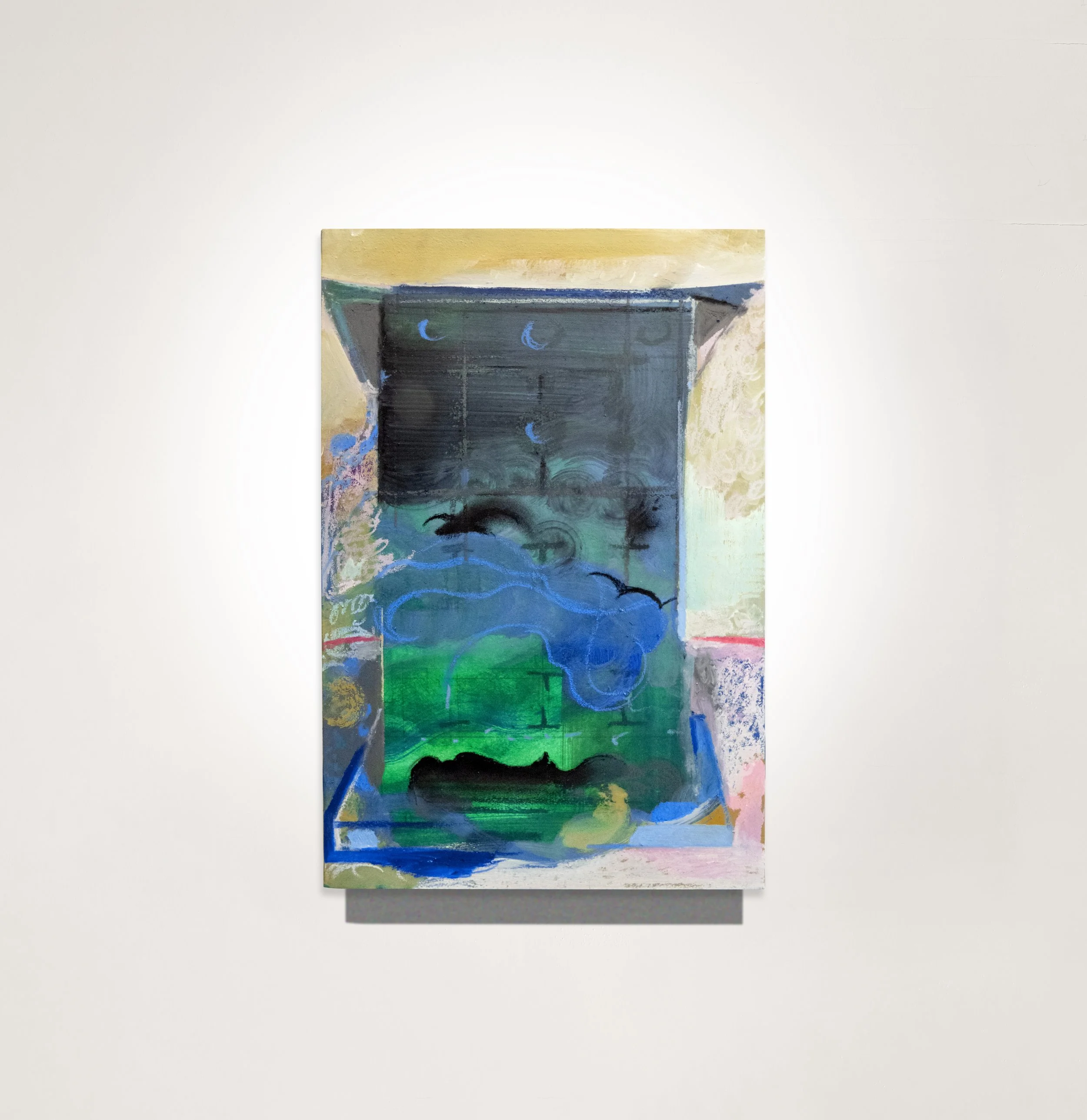 Hugo Ruyant, Médecine chest, 2024, Pigments coréens, pastel sur papier monté sur bois, 41x27,5cm