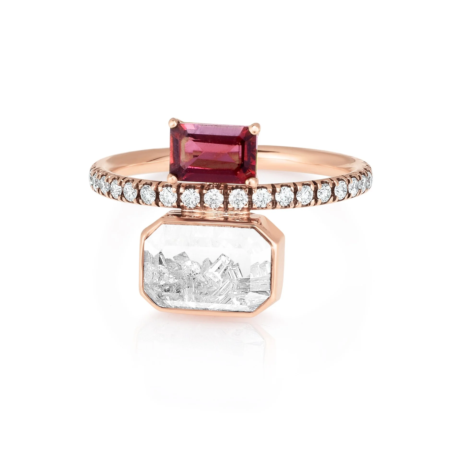 Eternity RING EMERALD-CUT RUBY