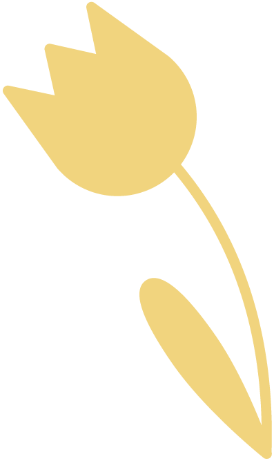 Gold-colored tulip flower with a curved stem and a single leaf.