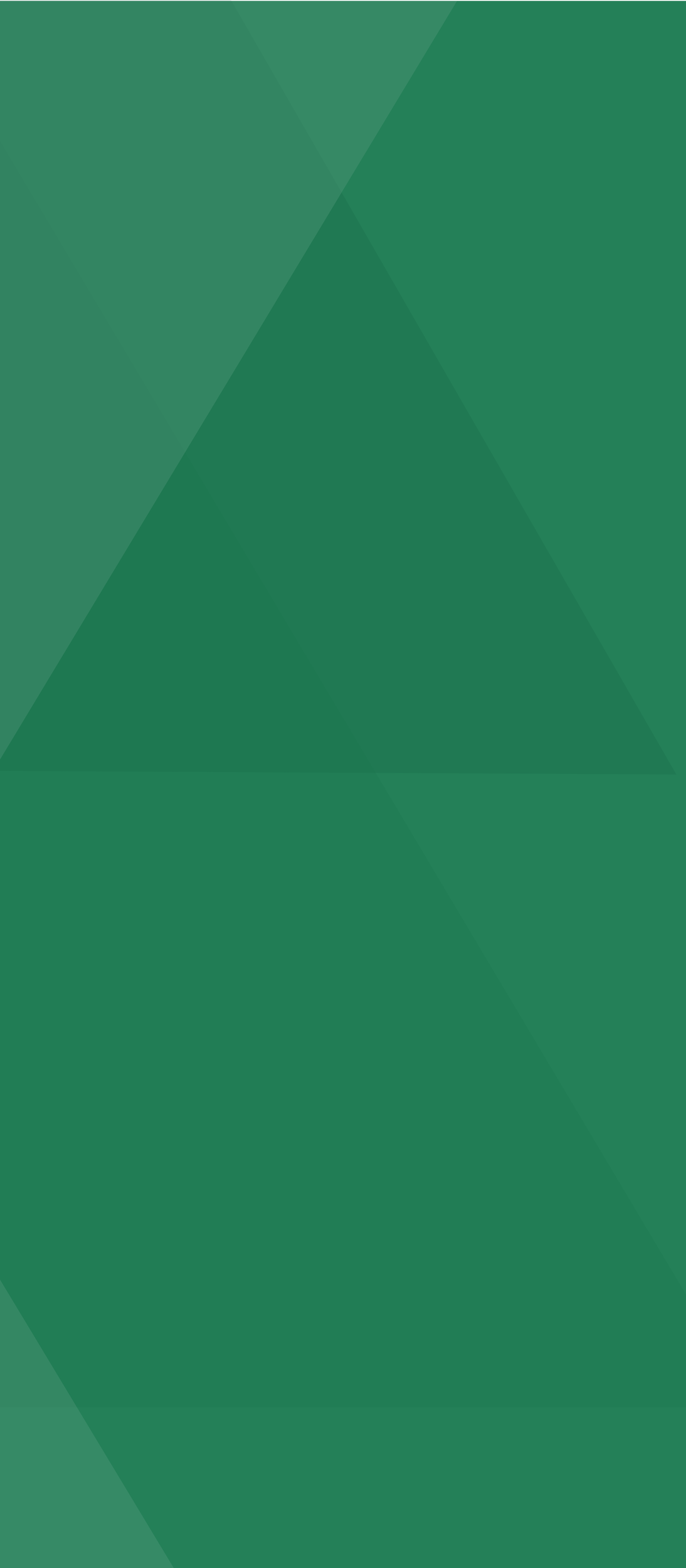 A green geometric background with various overlapping triangles