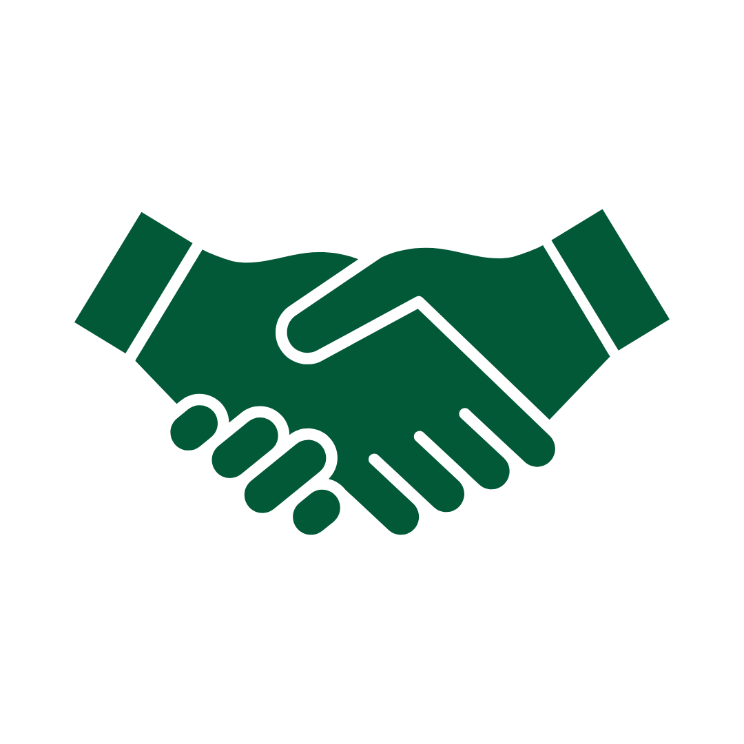 Icon of a handshake representing agreement or partnership