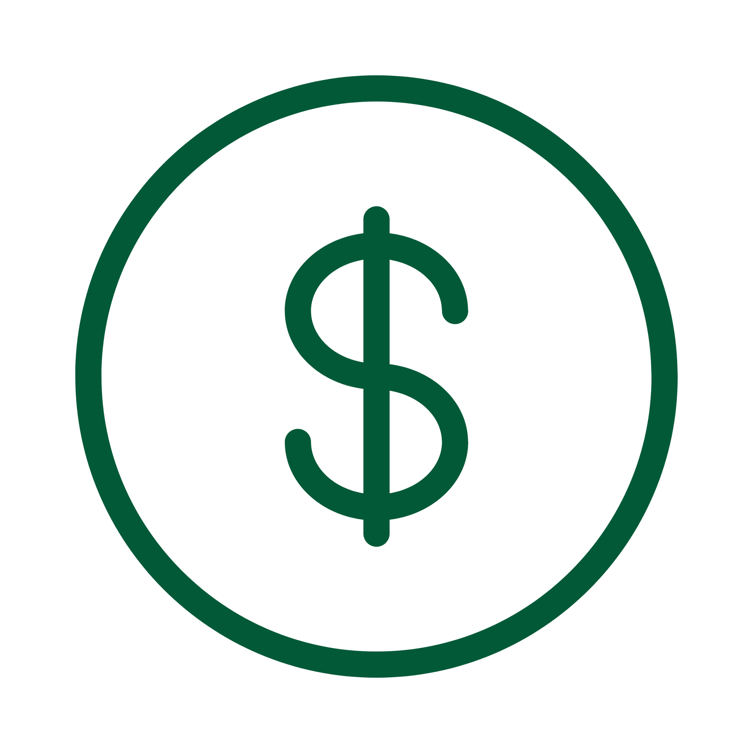 Green dollar sign enclosed in a circle on a black background.