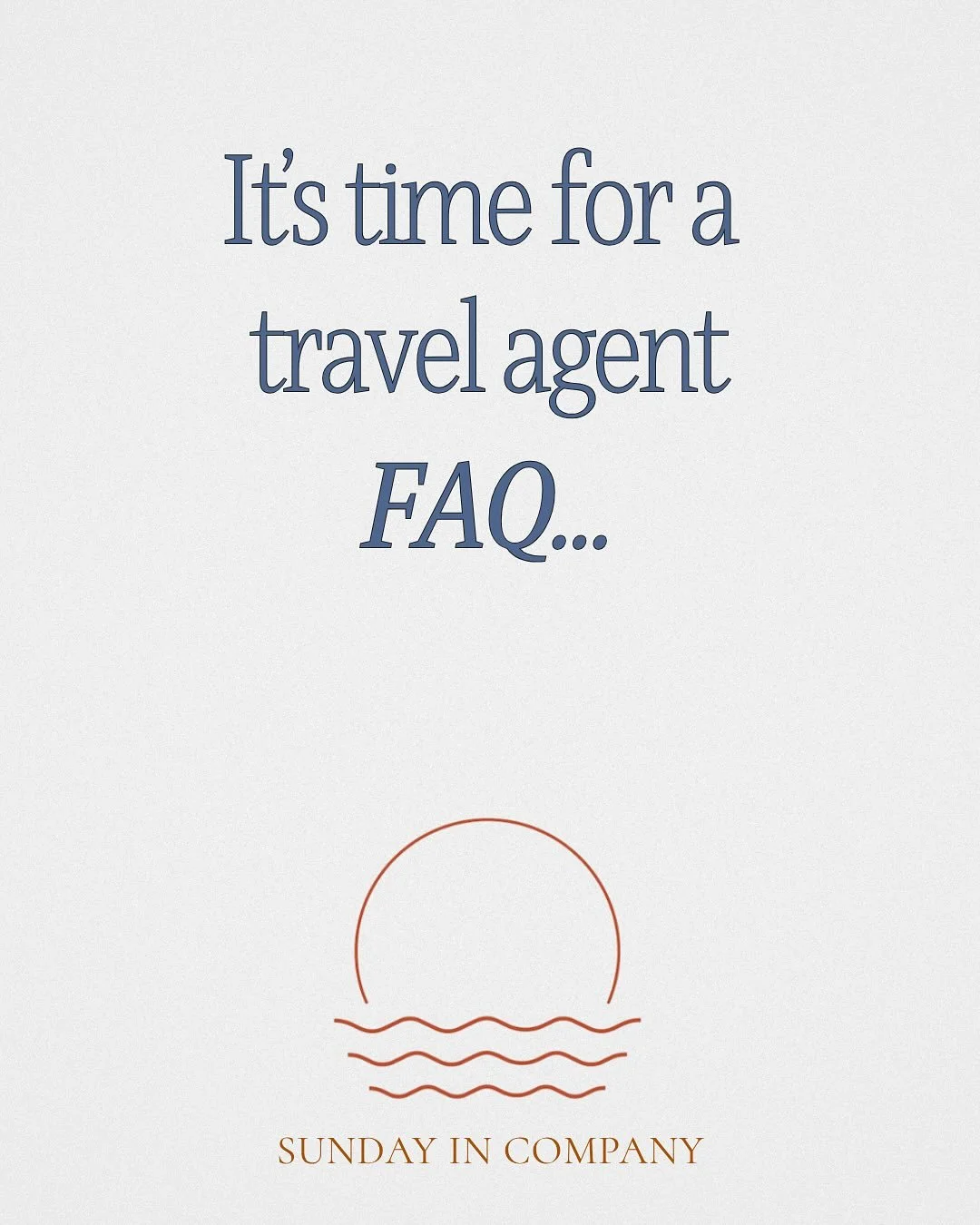 You&rsquo;ve asked&hellip; we have the answers! It&rsquo;s a win-win using a travel agent! 

Sunday in Company is here to help with any personal or business travel needs! As always, feel free to reach out with any additional questions!