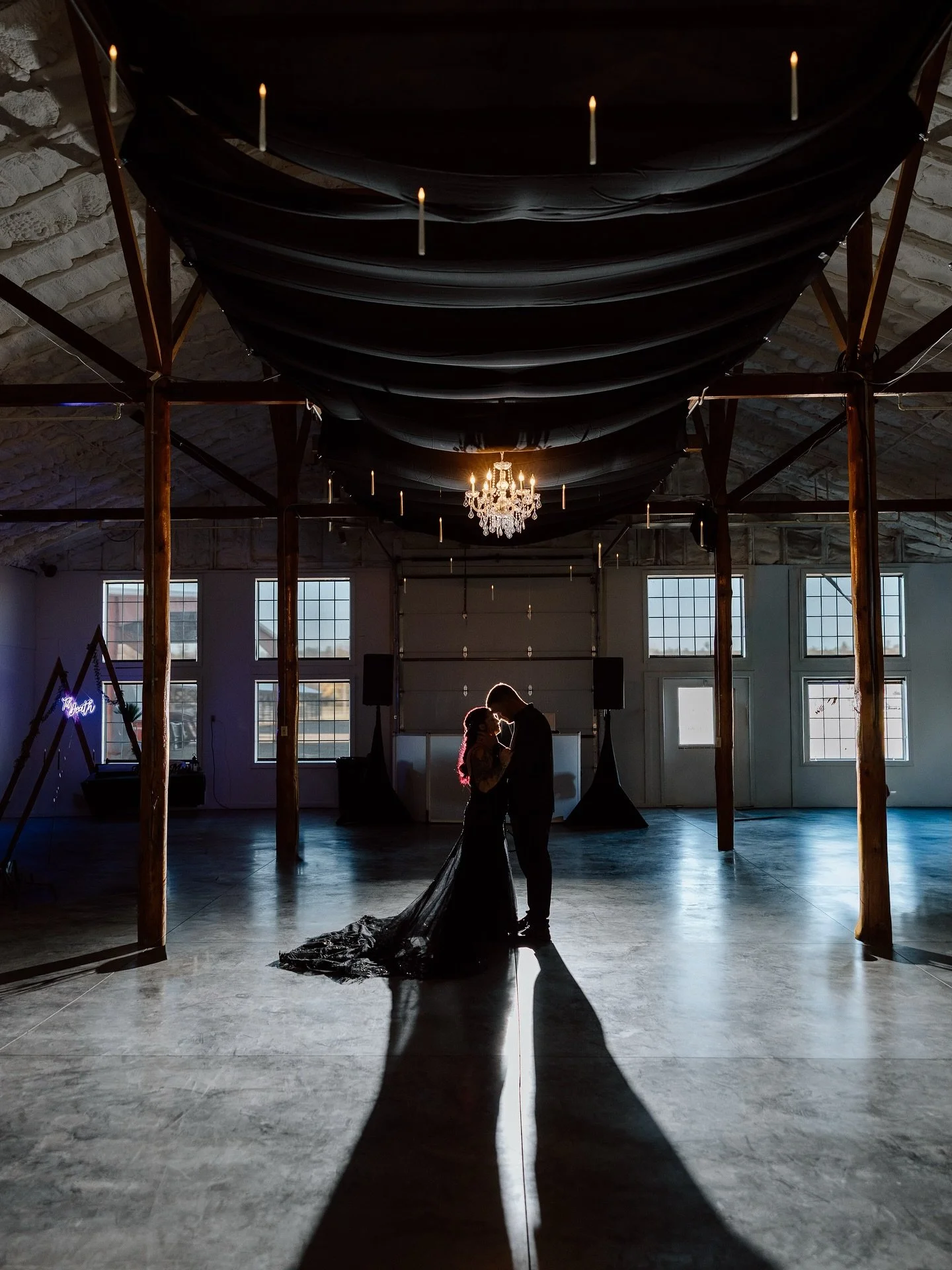 When you shoot a wedding on Halloween... we make it moody! Absolutely in love with this sneak peak. 

We love to incorporate lighting throughout the wedding day to have fun with techniques and concepts to elevate your gallery!