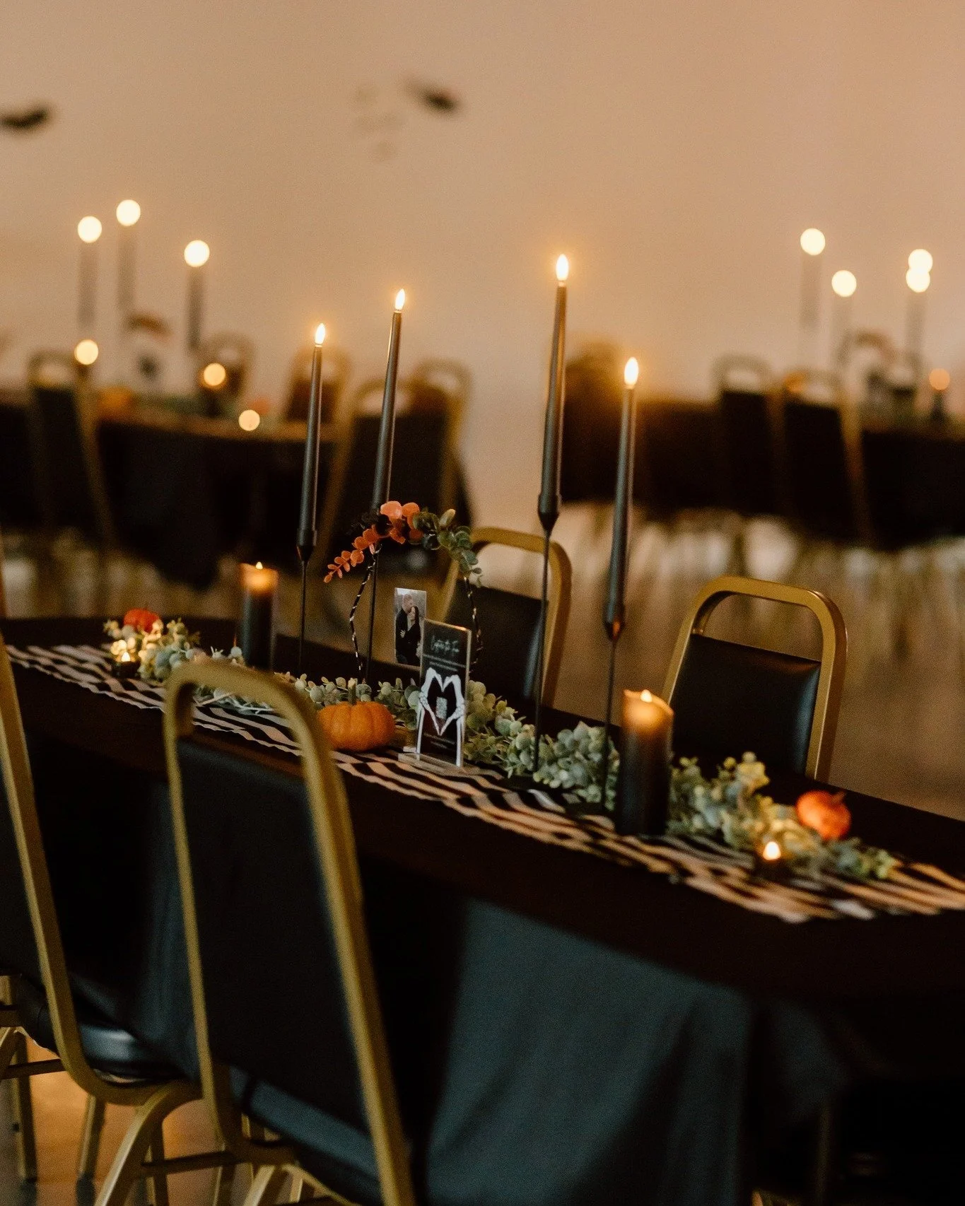 This Halloween reception had every detailed themed for the Holiday! Dark &amp; moody vibe all the waaaaay :) We had an absolute blast photographing Kayla &amp; Jake's  reception ☺️