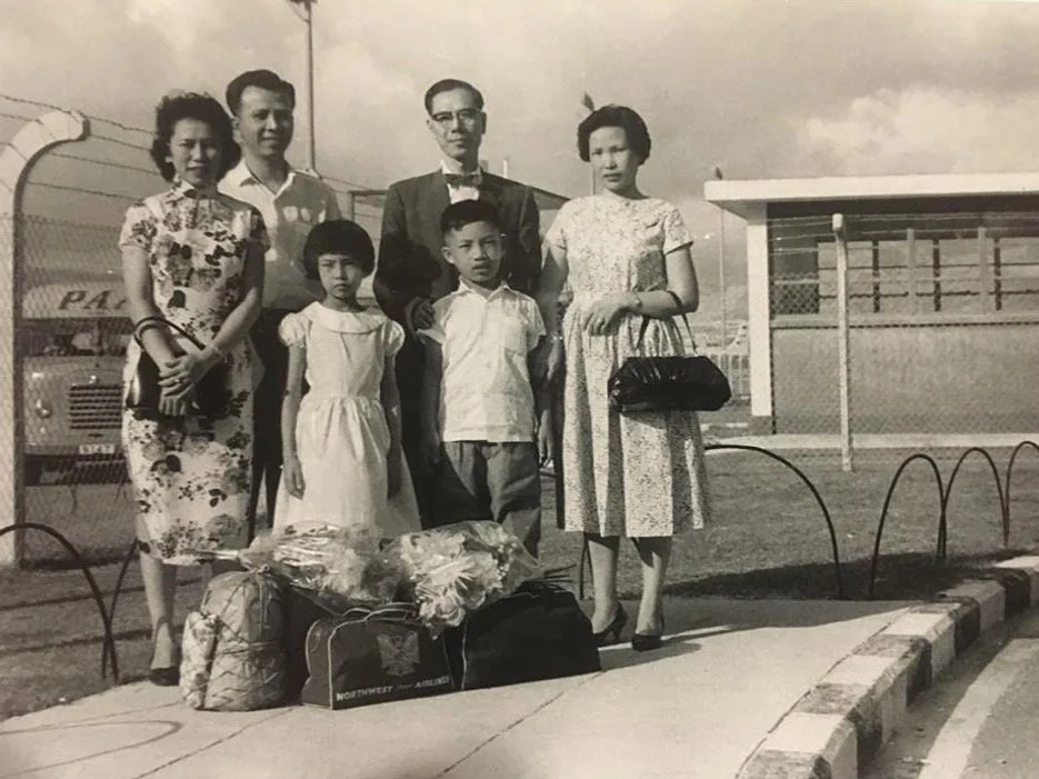 Chinese American travel via transpacific air route, c. 1964