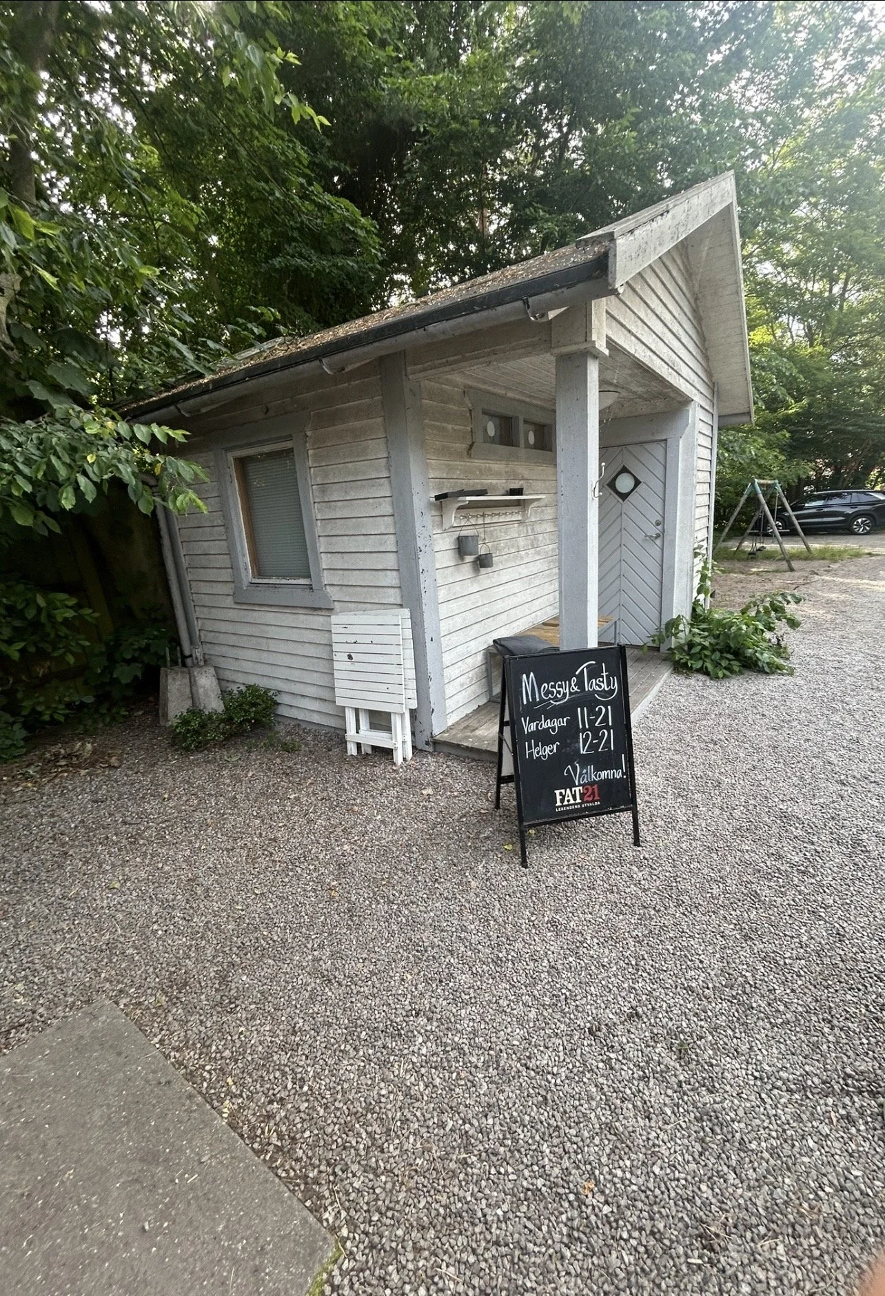 Hus före fasadmålning i Skåne