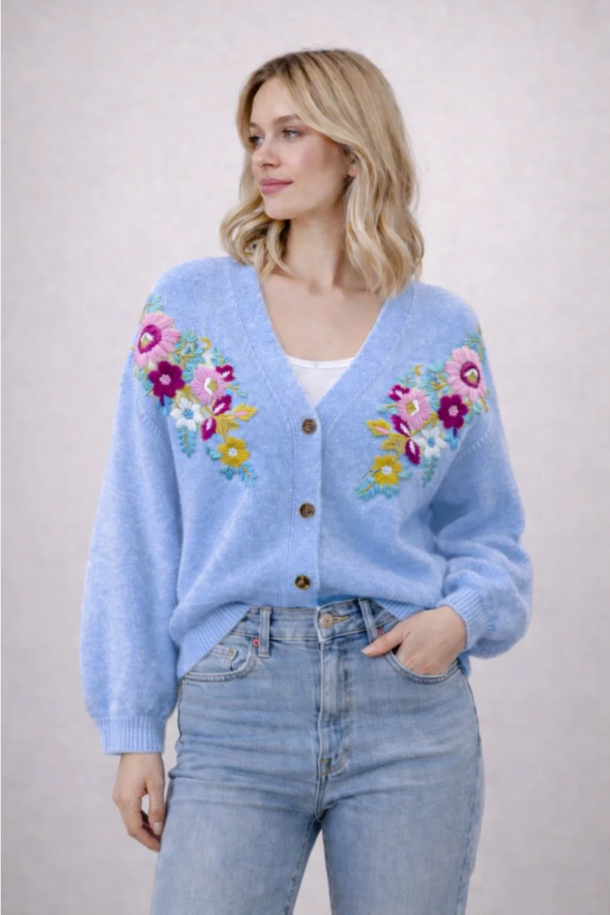 Blauwe Bloesem – Tijdloze Zachtheid One size