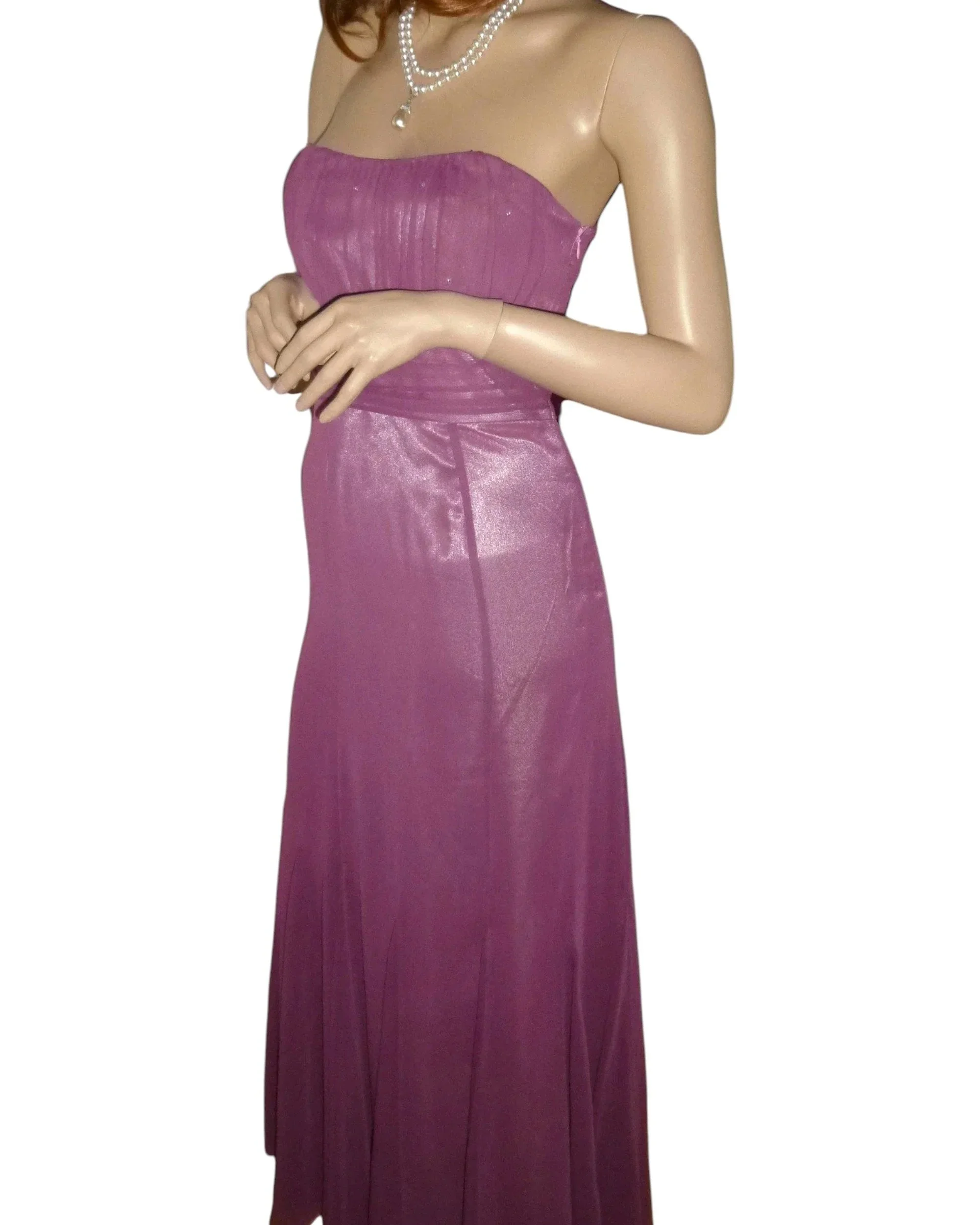 Strapless jurk met strass-steentjes