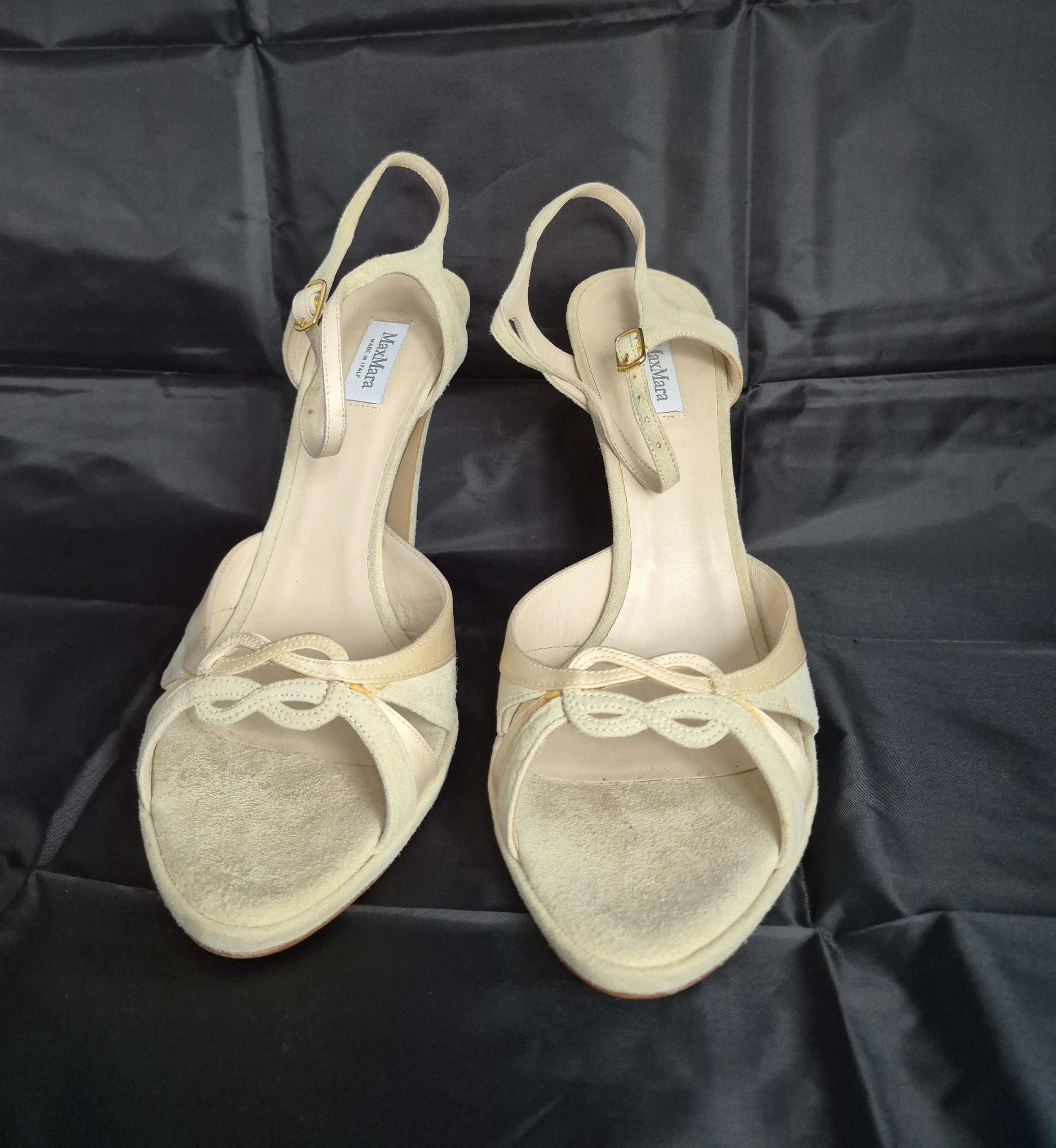 Sandales MaxMara Bimatière Ecru