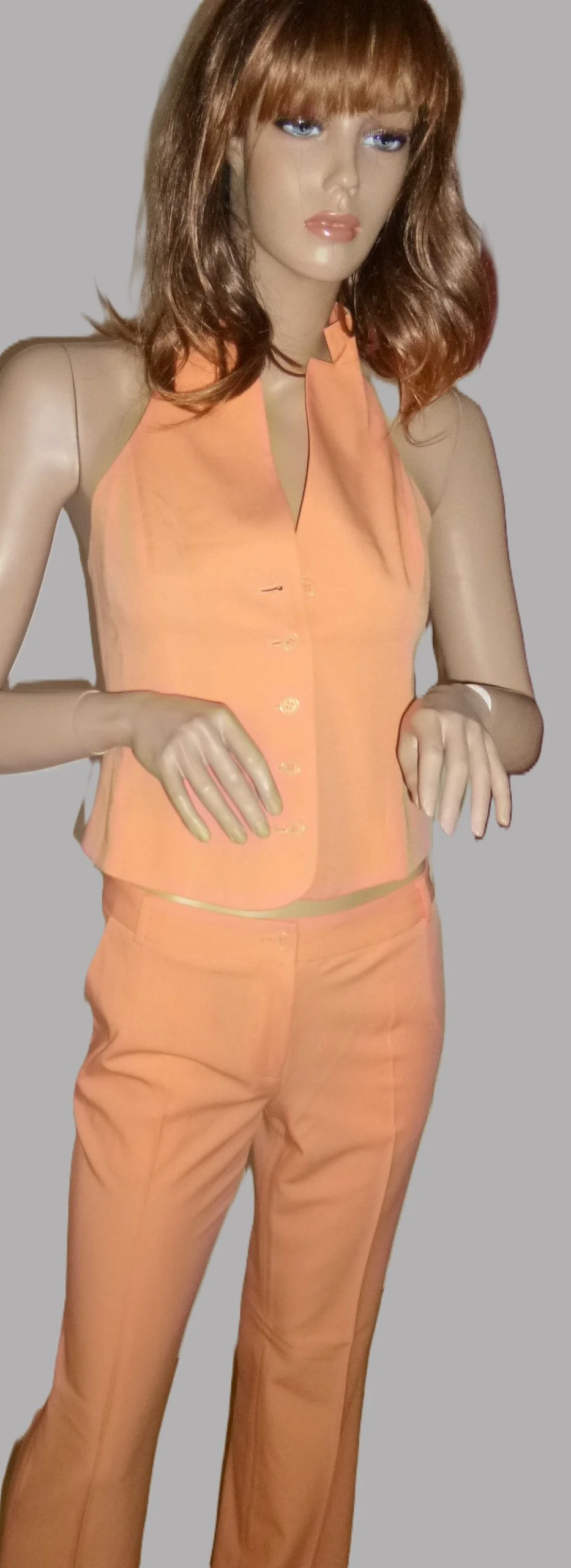 Tweedelige set met oranje Mouwloos vest en broek Jürgen Michaelsen