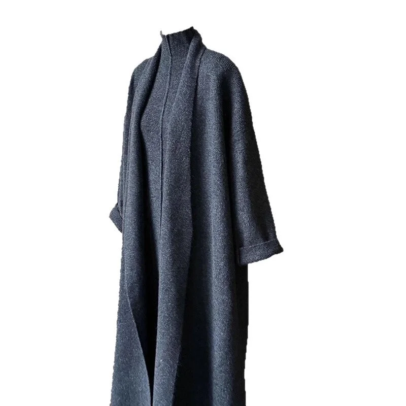 Long casual cardigan trui in Grijs One size