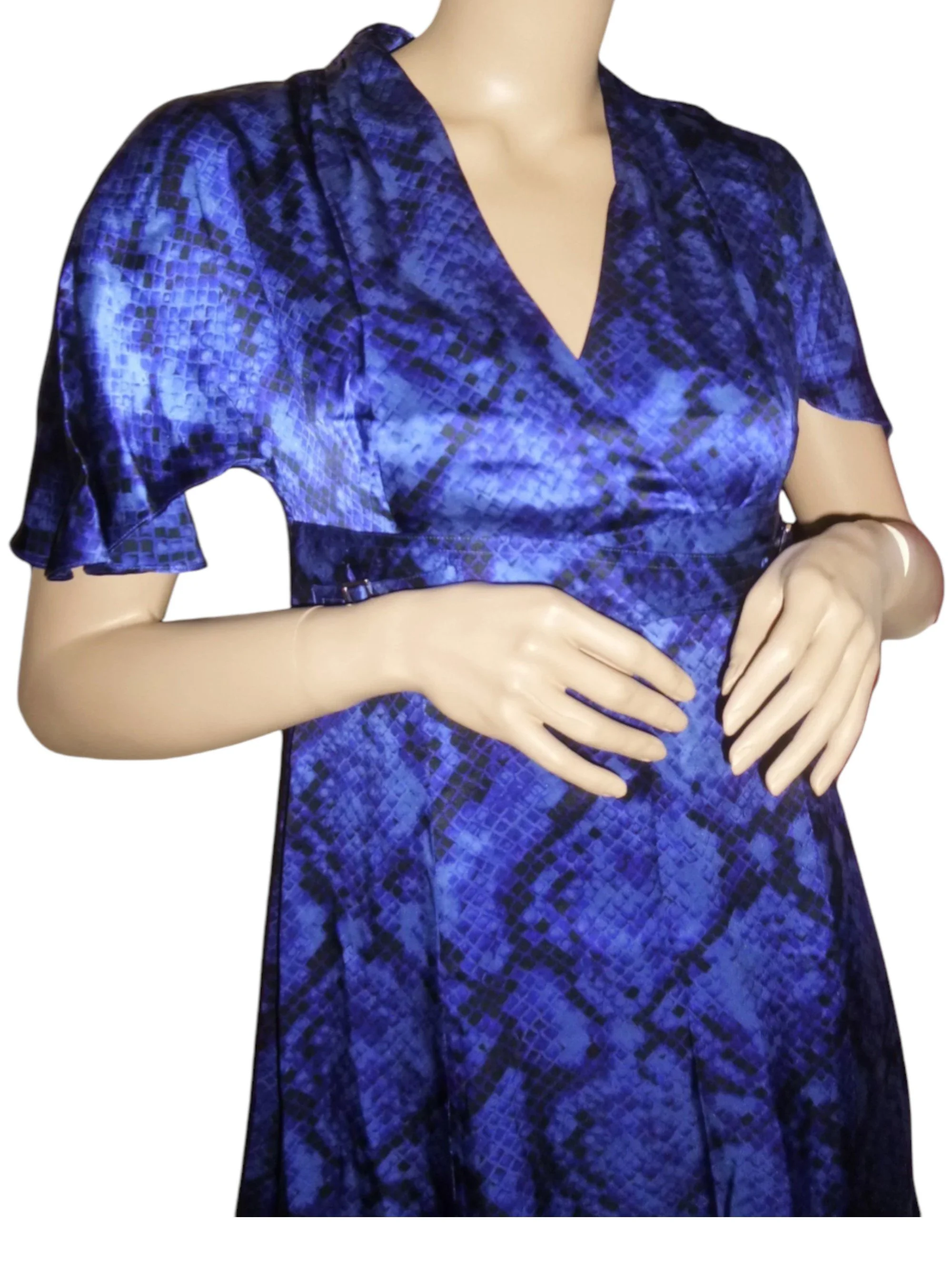 Karen Millen zijdejurk met slangenprint