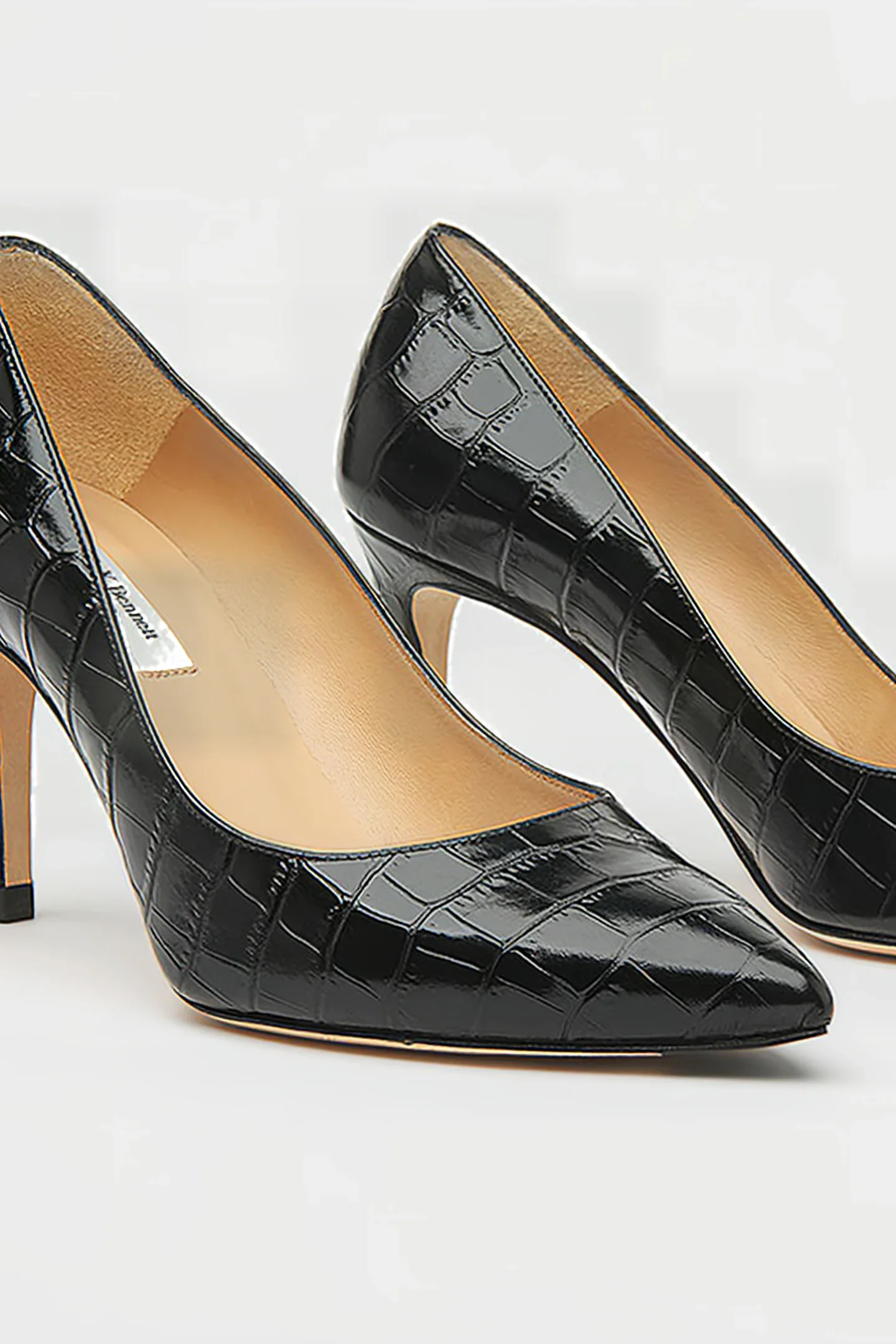 LK Bennett  FLORET COURT HEEL BLACK