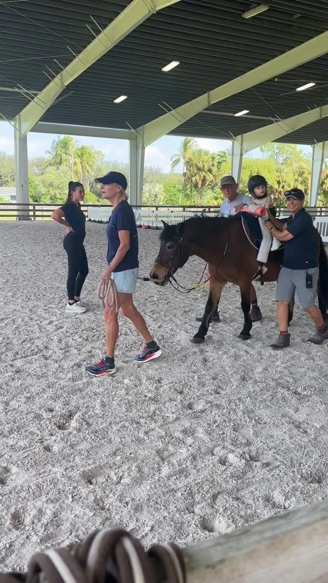 βοΈ Cece lights up that whole arena with her laugh and smiles π₯° Hippo-therapy has become such a fun and healing part of her journey #cerebralpalsykids #bettereveryday #hippotherapy