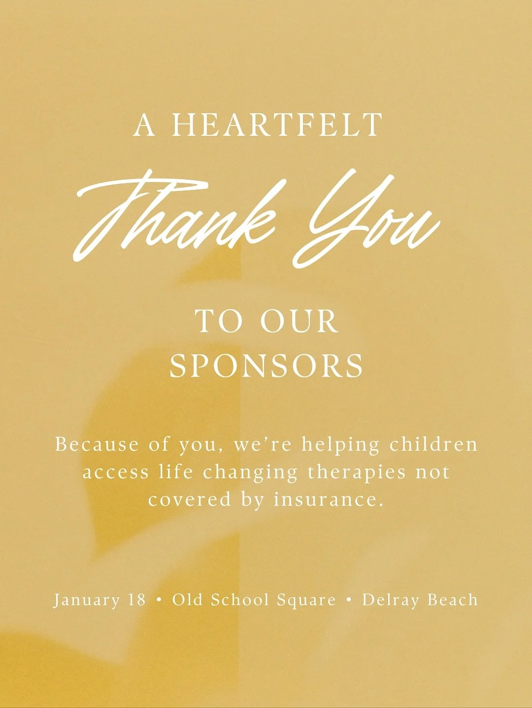 Community is powerful and this fundraiser wouldn&rsquo;t be possible without the incredible support of our sponsors 💛

Because of you, children like Cecilia are getting access to therapies that help them grow stronger, move better and experience the