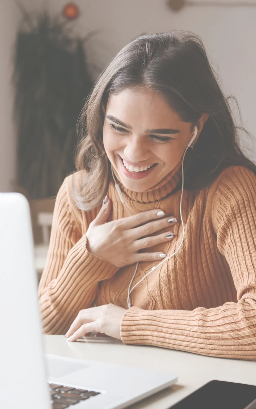 A female healthcare professional from Bradenton expresses relief after her counseling session with therapist Gail Gerbig LMHC of Seaside Mental Wellness.