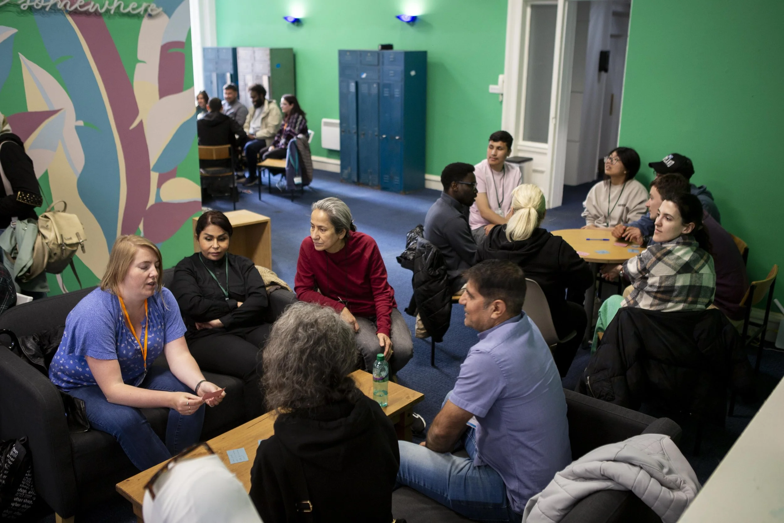 Local Scots, students and asylum seekers attend English as a second language classes at Refuweegee. Founded in response to the arrival of refugees during the Syrian crisis, Refuweegee now supports a wider community, with many of its services also ope