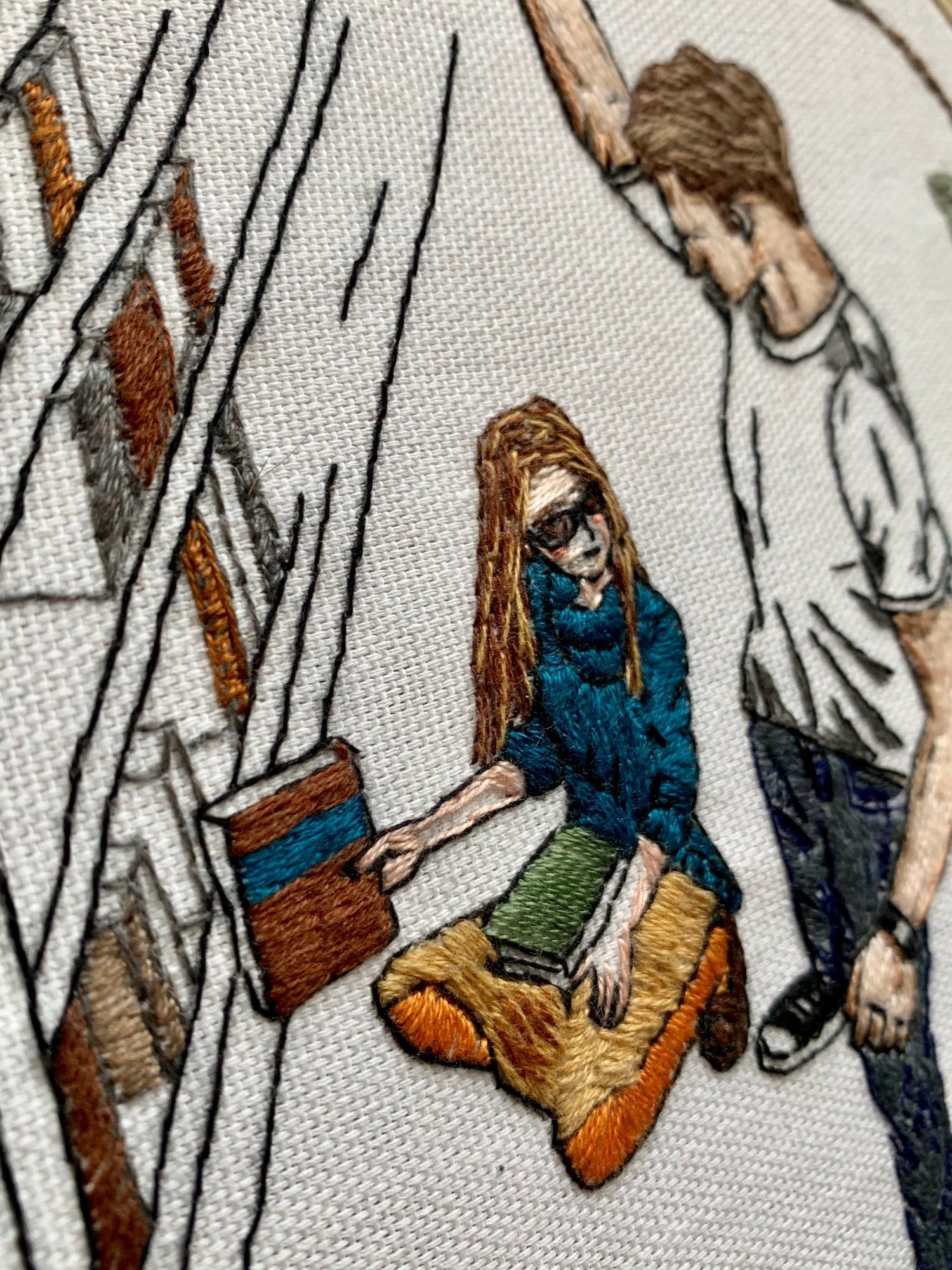 Close up to a girl on Embroidery art, LIBRARY by mipomipo.jpeg