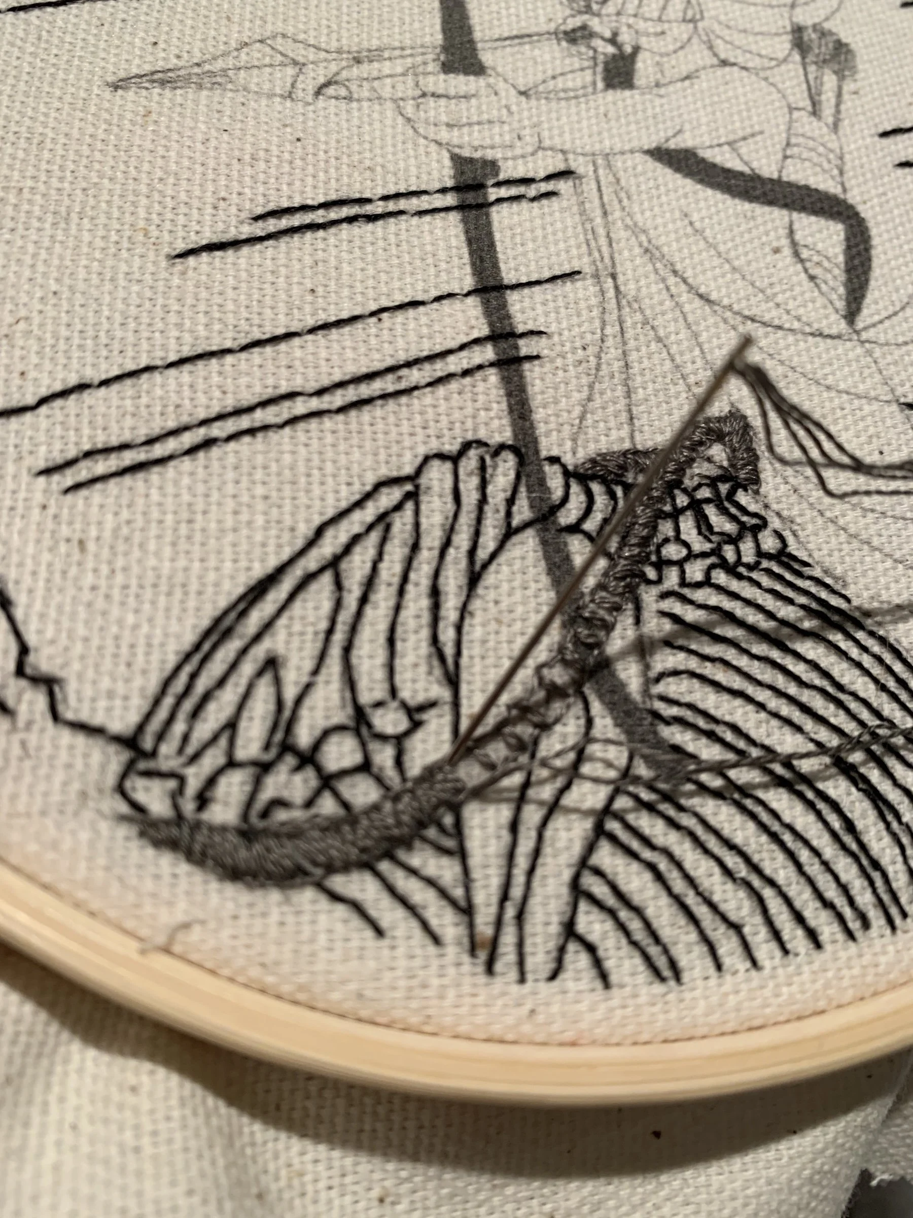 stitching horse skelton of Sagittarius archer girl embroidery.jpeg