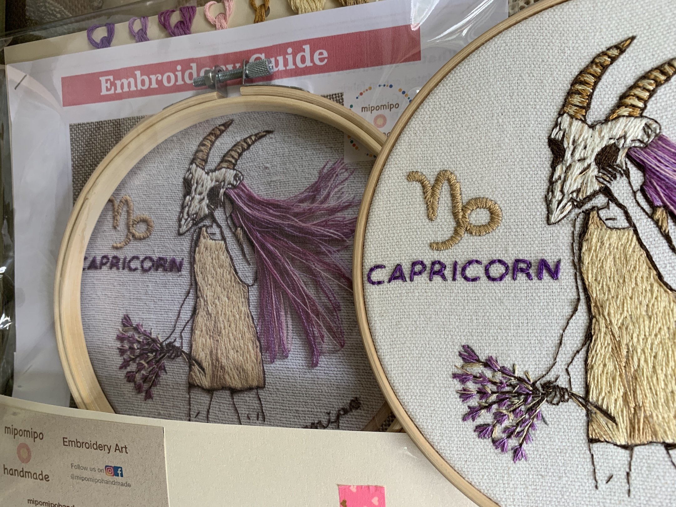 Capricorn embroidery kit product packaging.jpeg