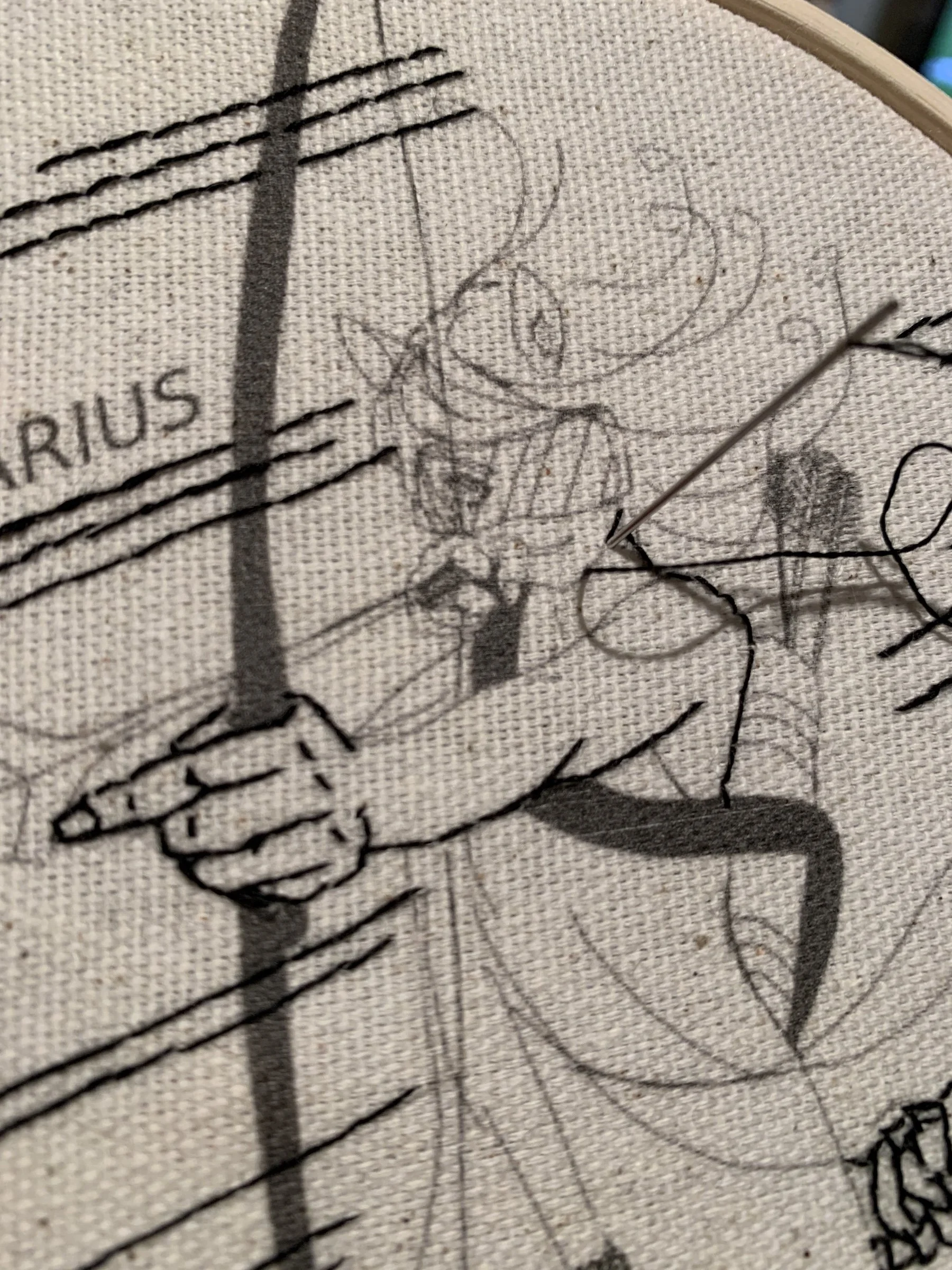 Dark zodiac embroidery design – Sagittarius girl mysteious zodiac.jpeg.jpeg