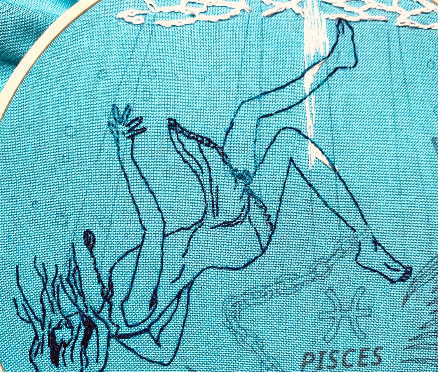 Pisces embroidery process close up.jpeg