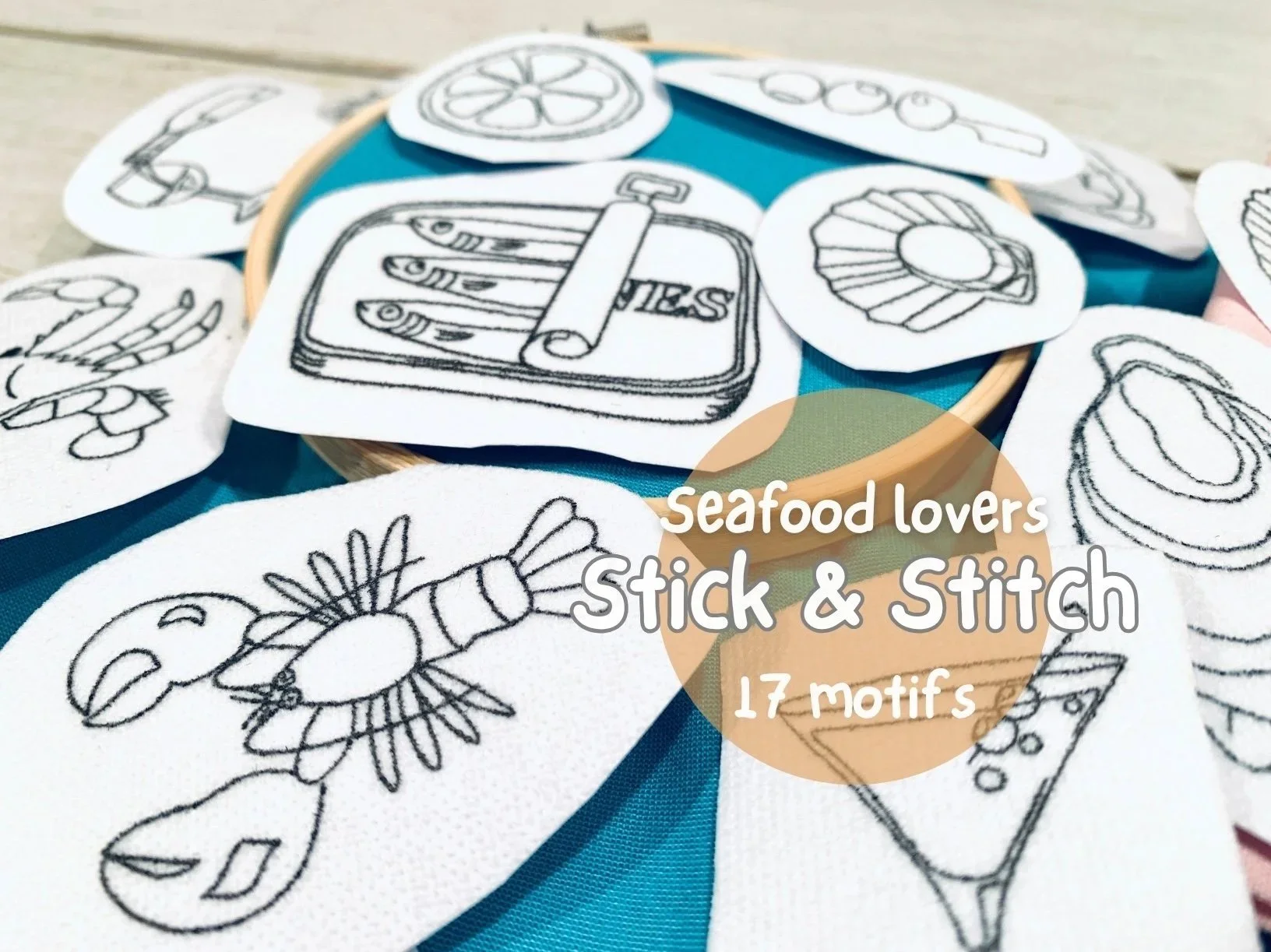 Seafood lovers Stick & Stitch package- Sardine, Oysters, Lobsters, Scallops, Crab, with drinks, Olives and more!