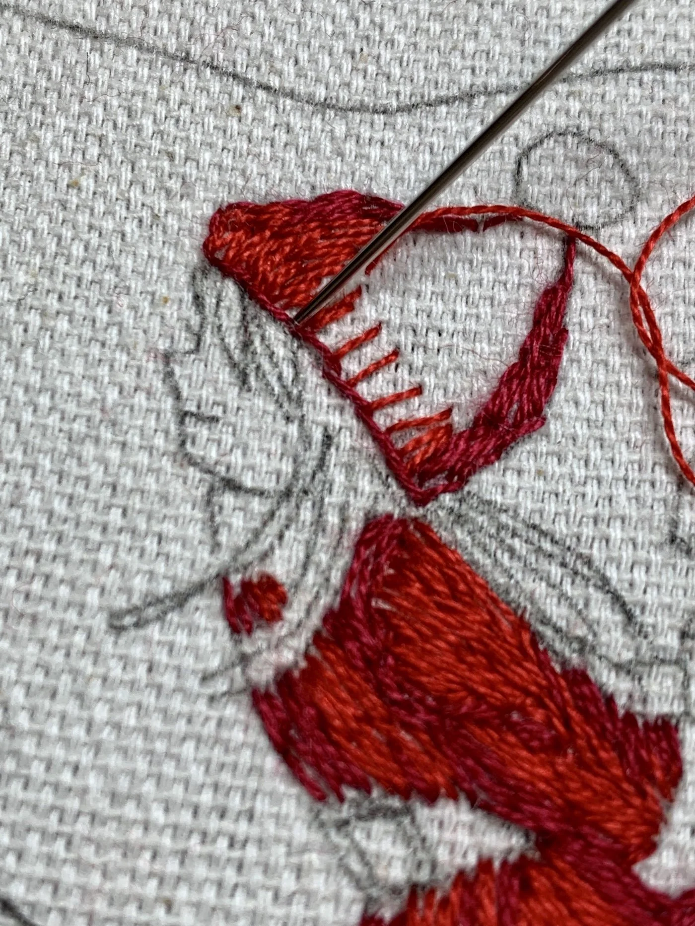 PDF instant download step-by-step instruction for Santa girl & snowman embroidery