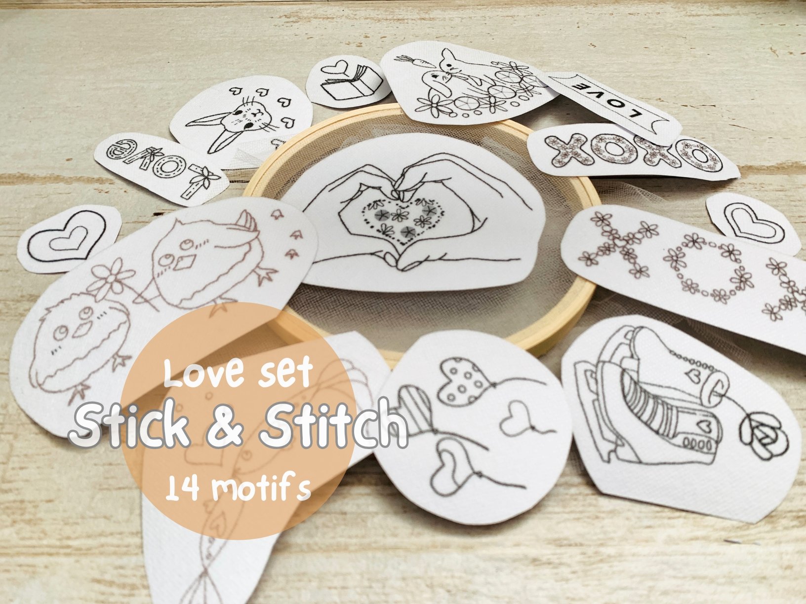 Stick & Stitch Love motif package