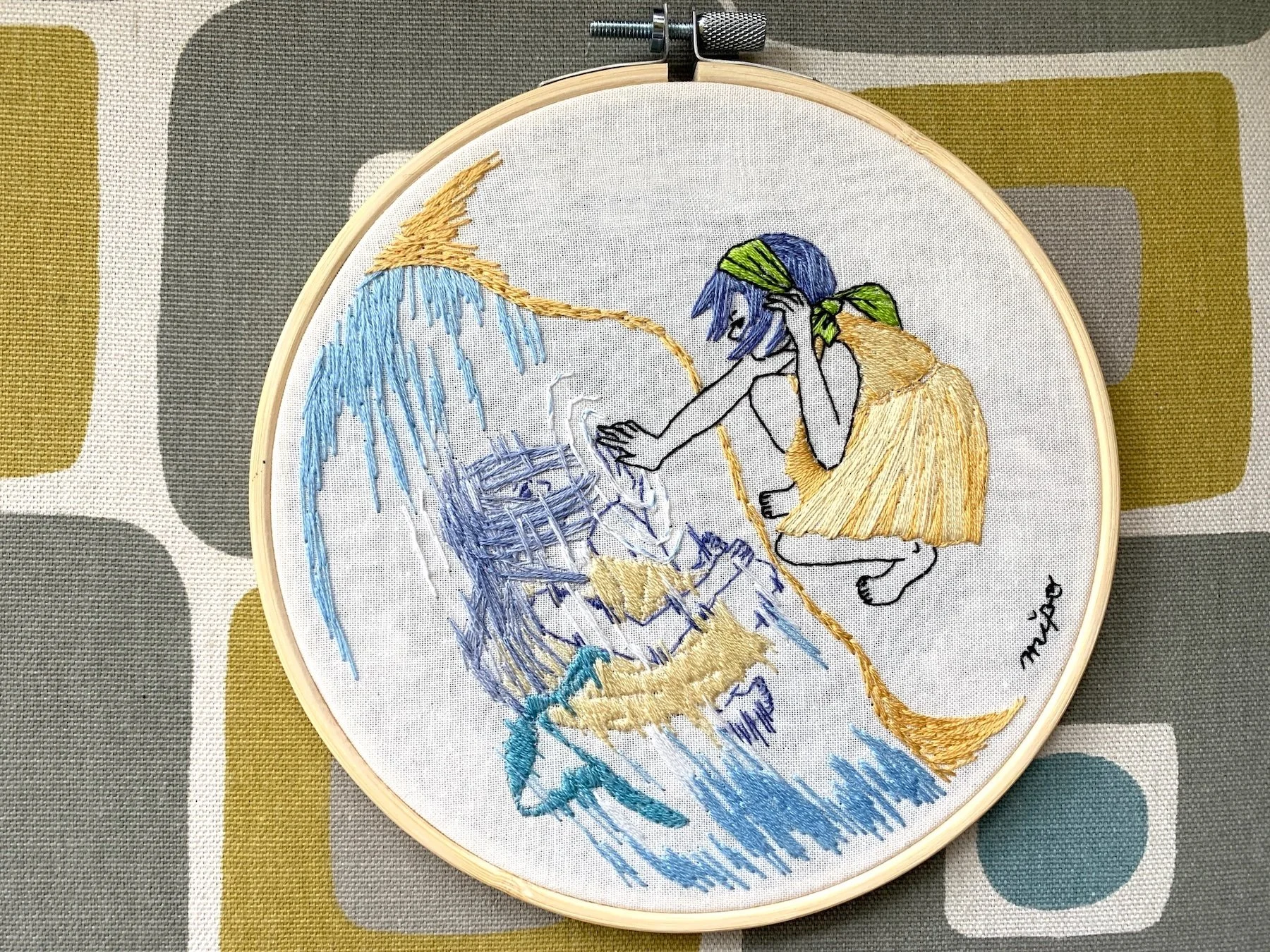 Gemini  mysterious zodiac girls embroidery kit.jpg