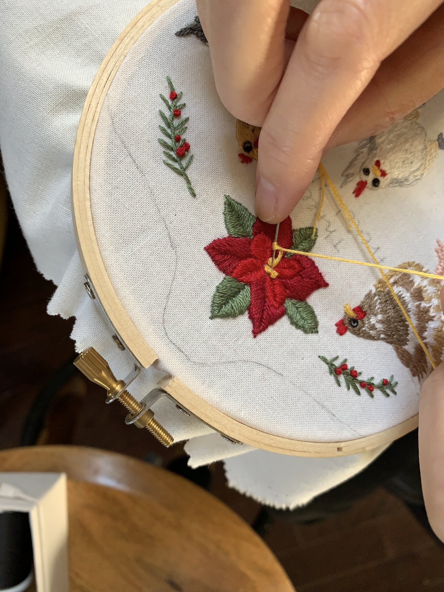 step-by-step instruction for Three French Hens embroidery.JPG