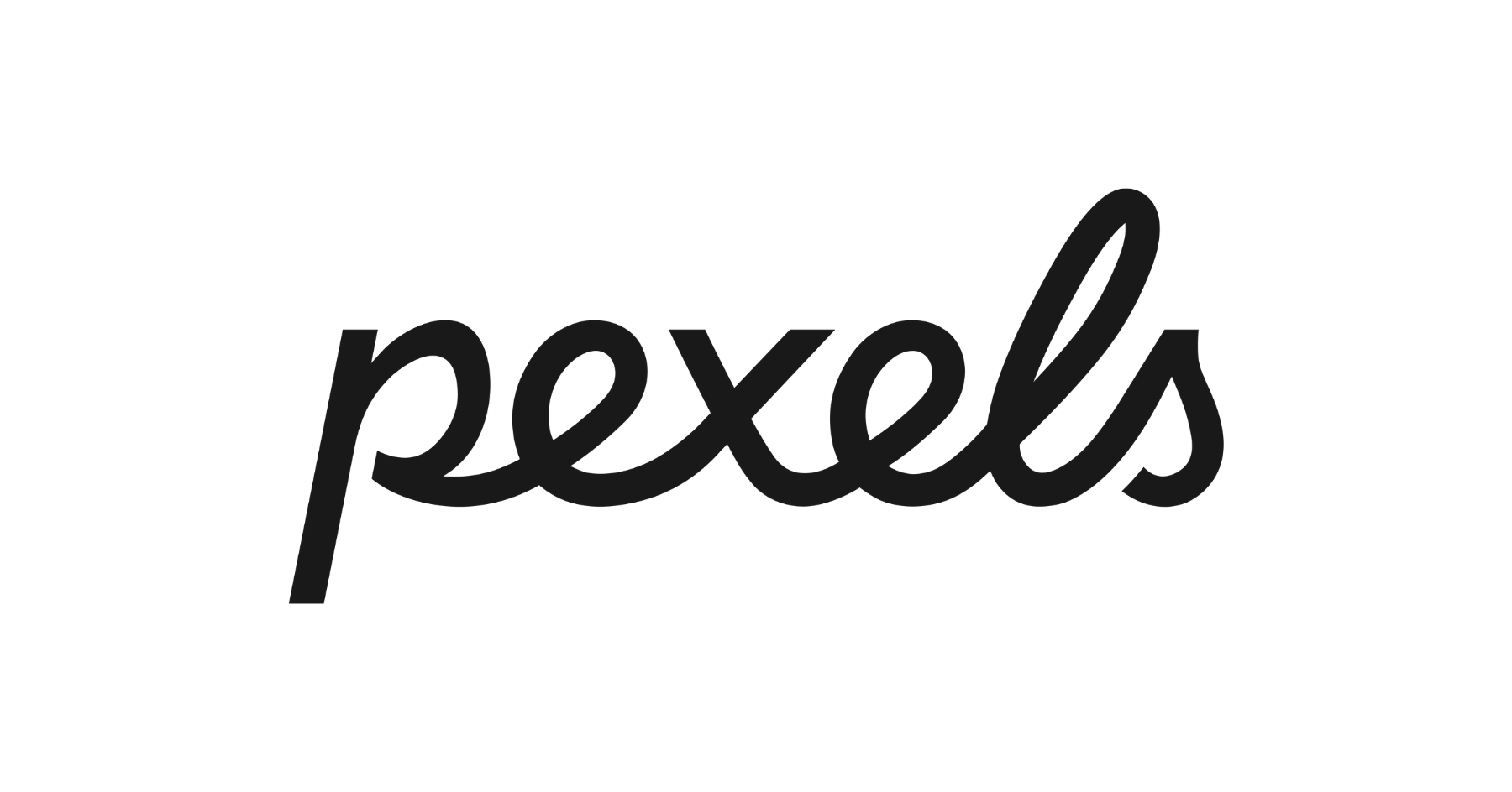 Black cursive text spelling 'pexels' on a white background.
