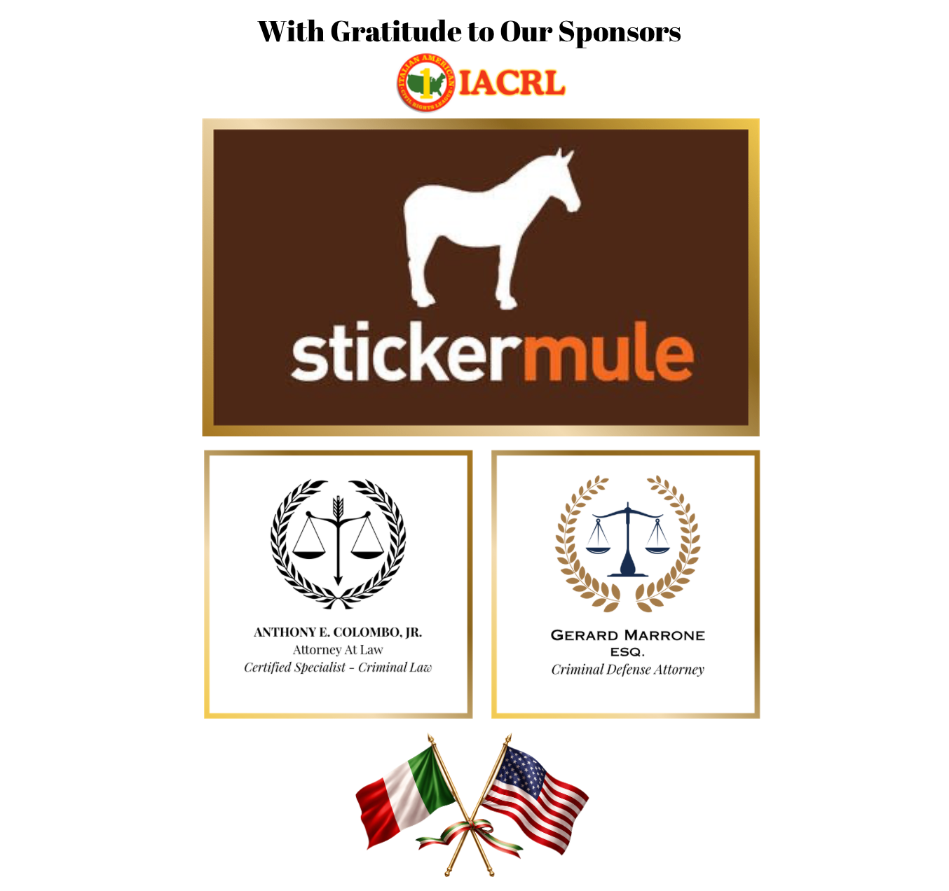 Celebrating the Support of Our Sponsors