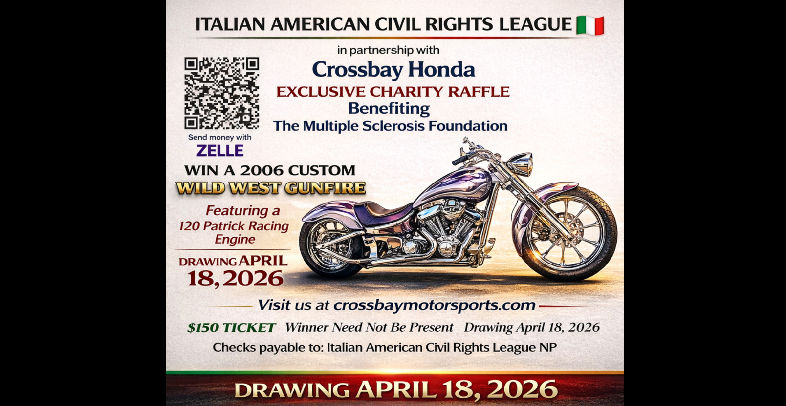 Multiple Sclerosis Foundation EXCLUSIVE CHARITY RAFFLE
