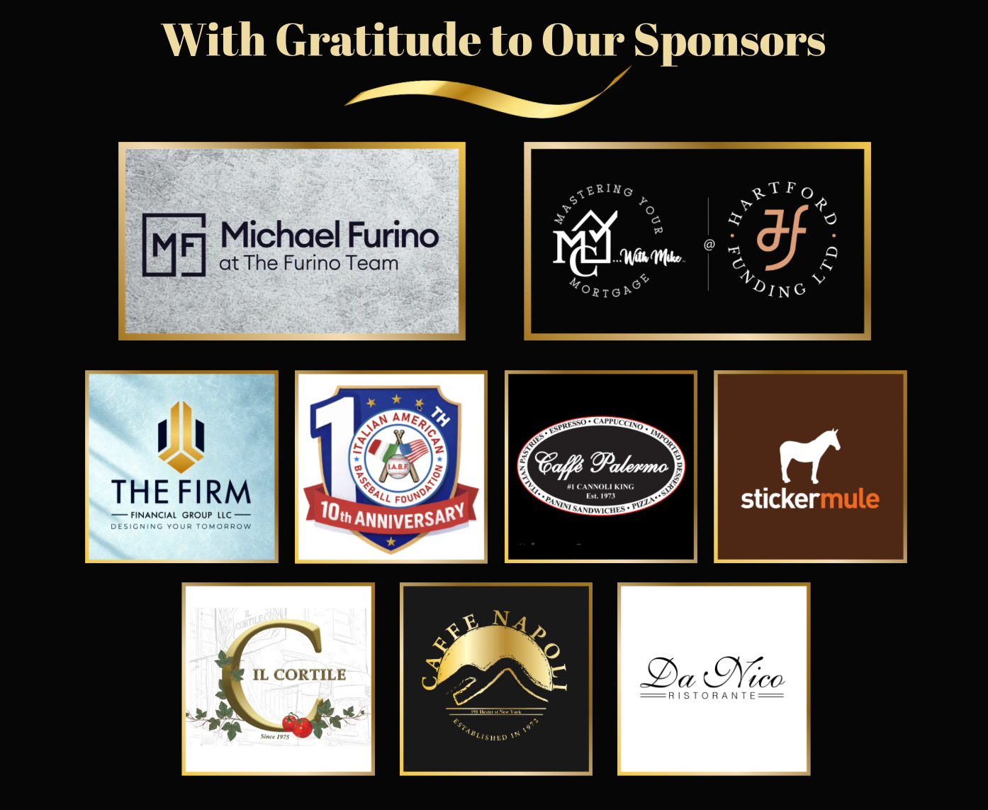 Thank You To Our Sponsors &amp; Community Partners