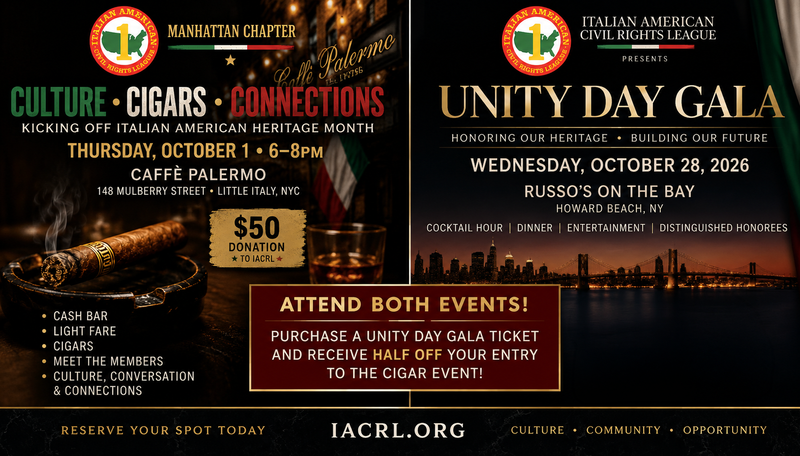 Unity Day Gala PLUS Cigar Event Ticket