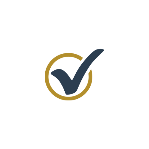 A checkmark inside a circle, symbolizing approval or completion.