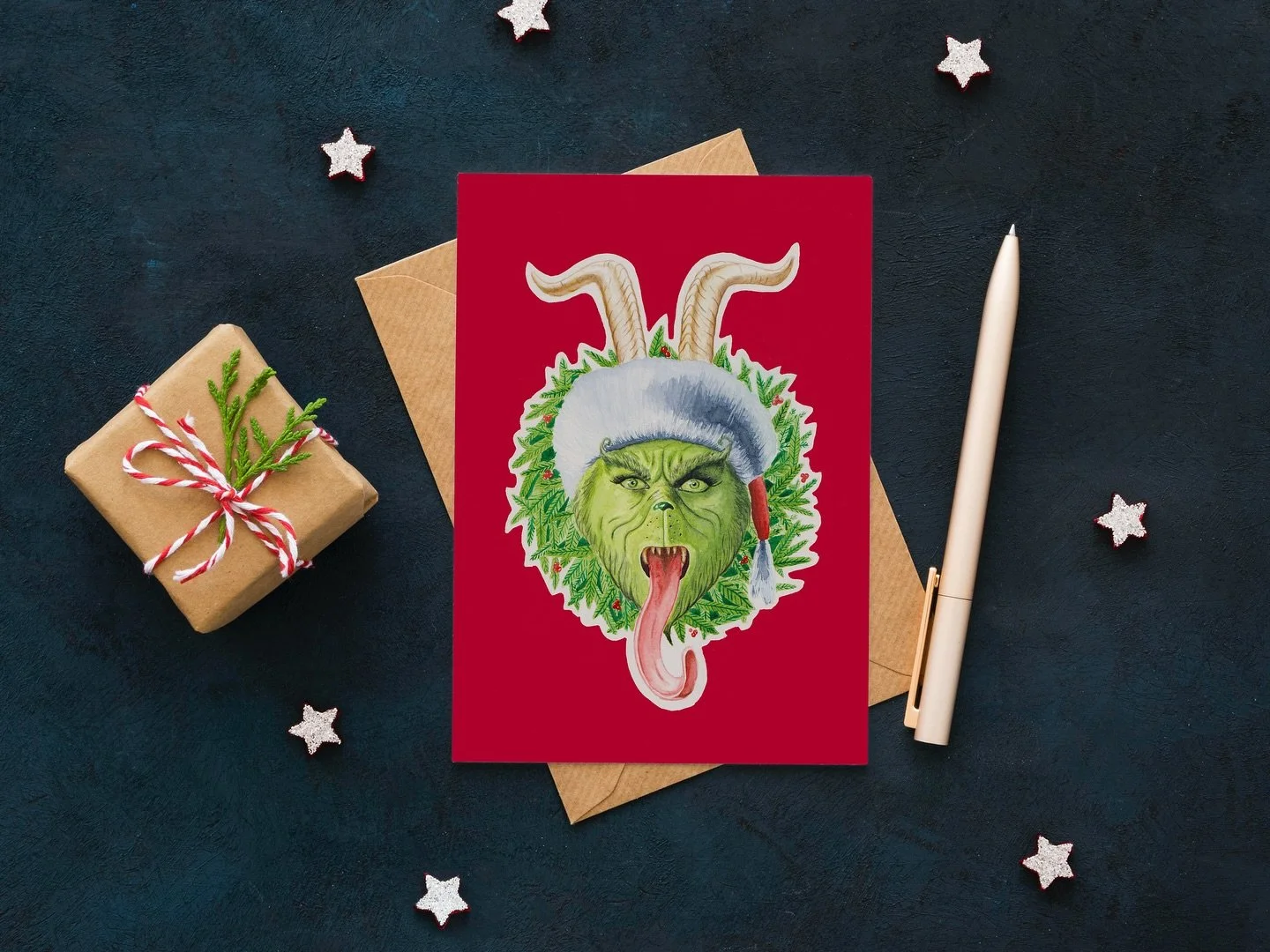 The Grinch Christmas Card and Art Print drop is officially LIVE 🥳 (and a day early like a Christmas miracle 😄) You can find and purchase either the Christmas card or art print on my website (link in bio). These will all arrive before Christmas of c