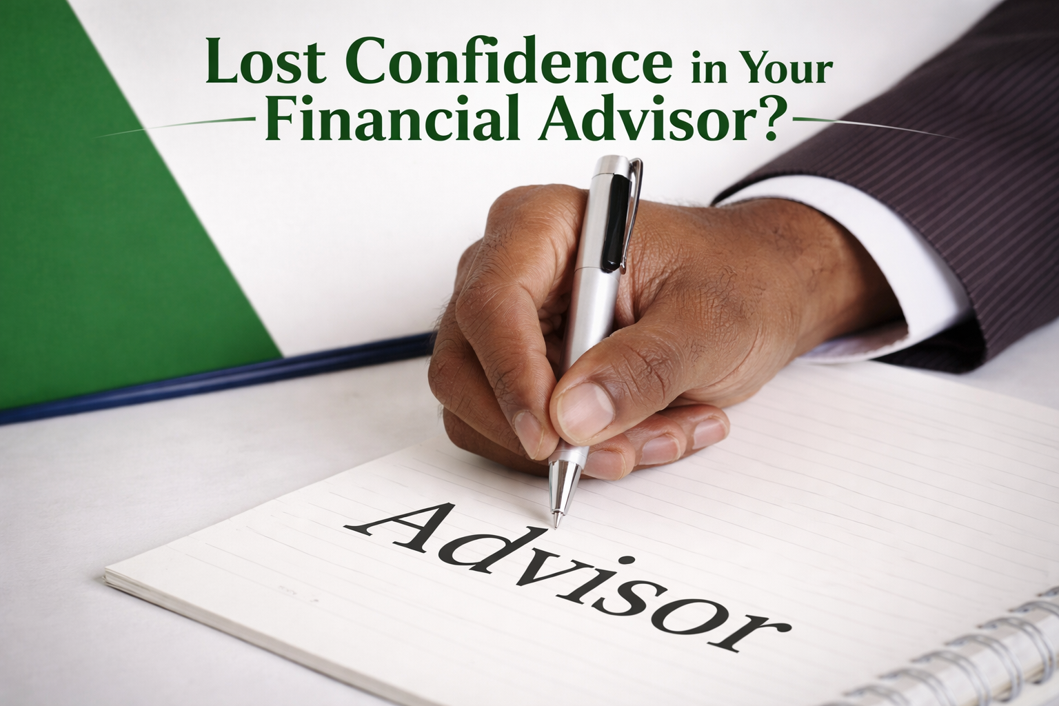 Your Financial Advisor Lost Your Confidence. Now What?
