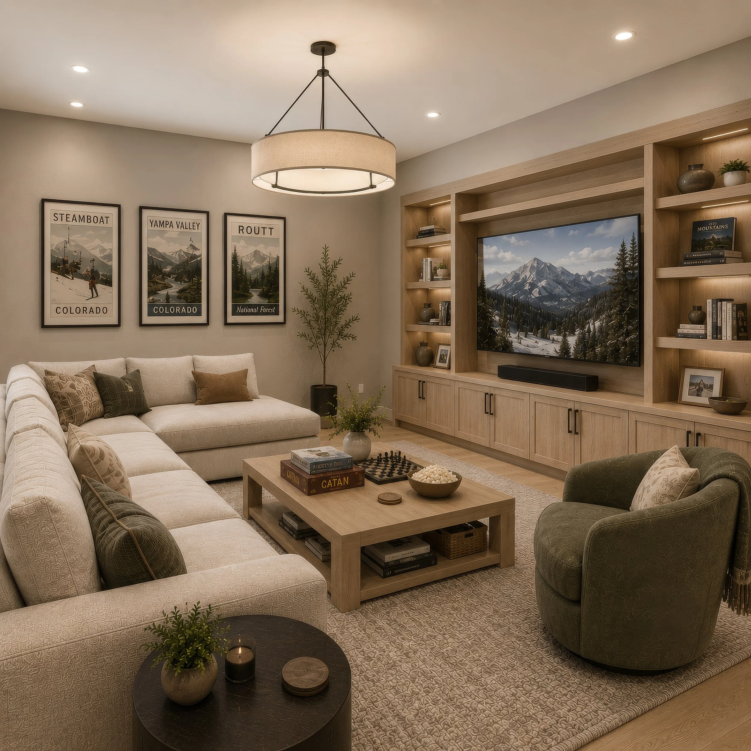 Powderline Club Room - Movie Room