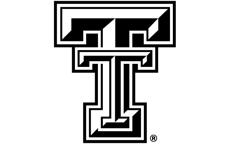 A stylized, black and white, geometric illustration of the letter 'T' with an isometric design.